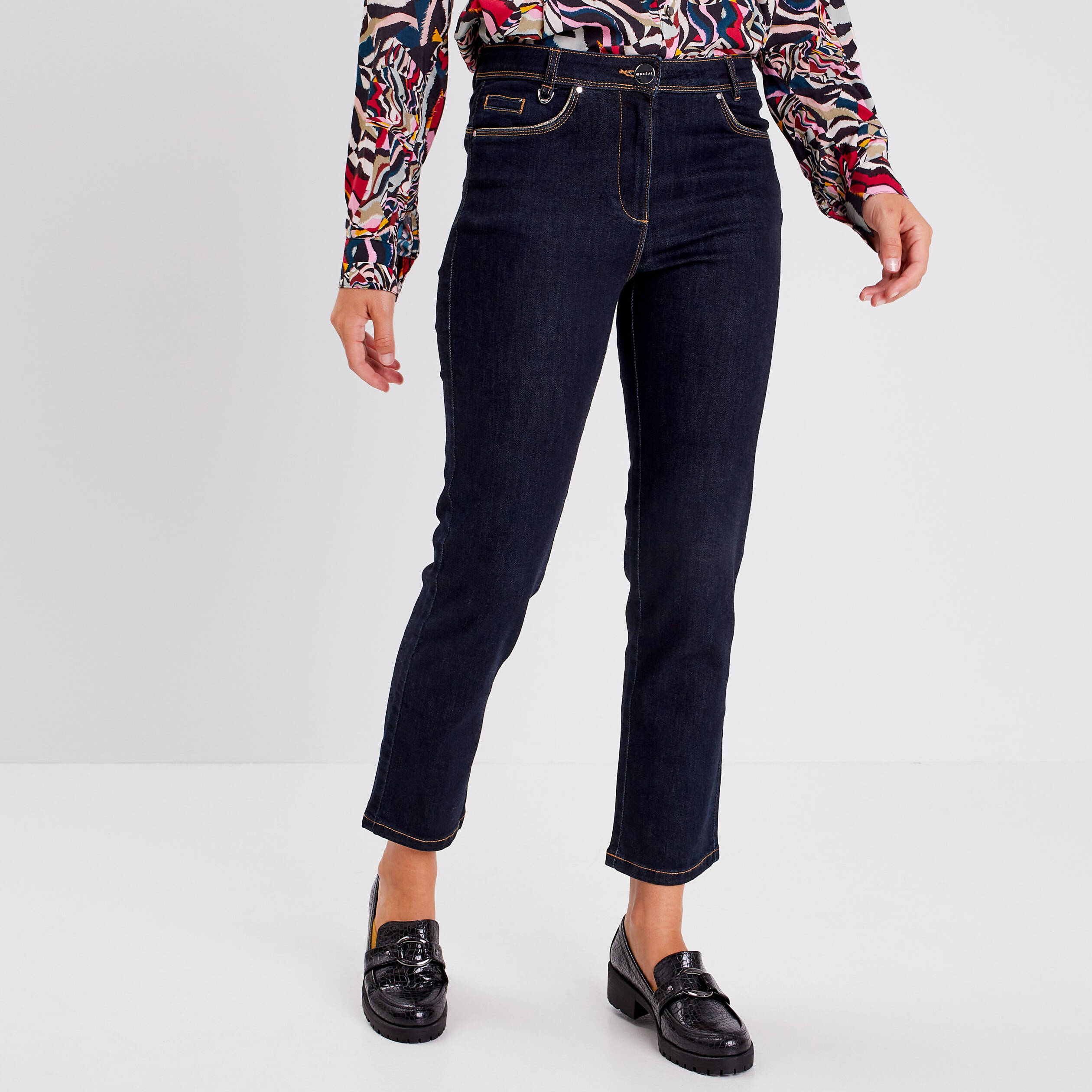 Jean 7/8ème denim brut femme
