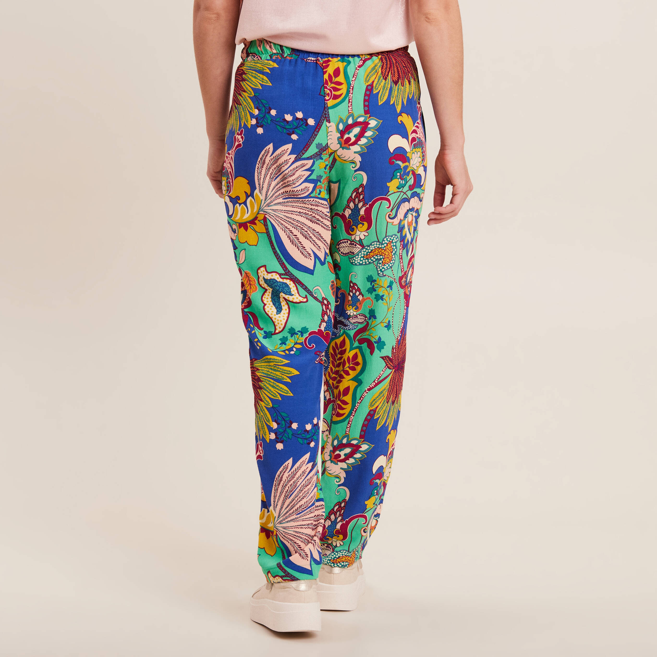 pantalon carotte fluide 78eme vert femme Pantalon carotte fluide 7/8ème vert femme