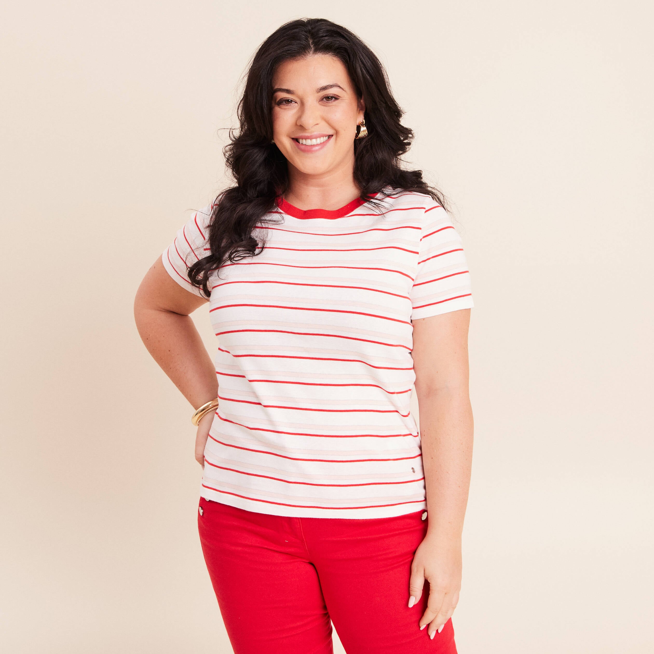 T-shirt manches courtes rose femme