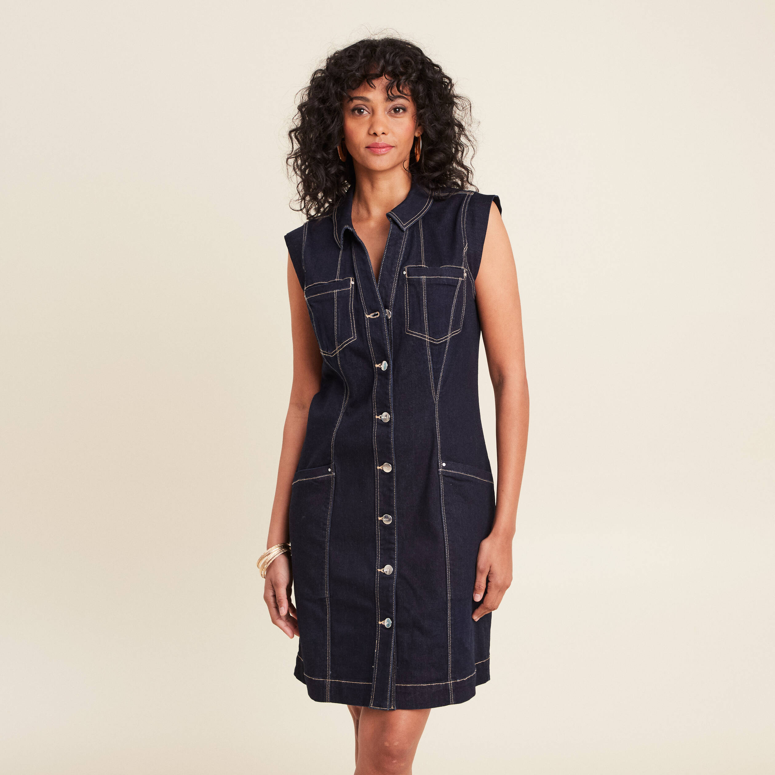 robe droite en jean denim brut femme Robe droite en jean denim brut femme