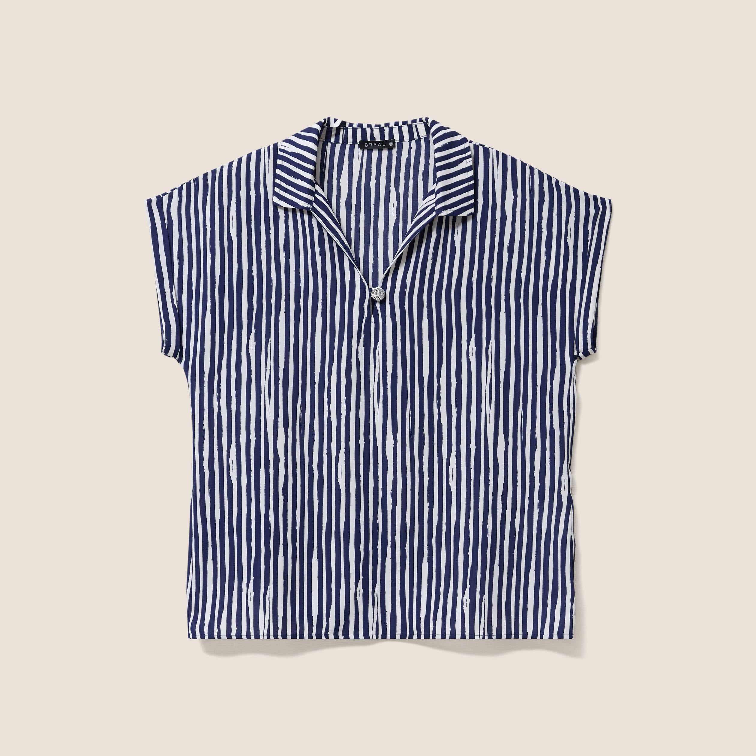 Blouse fluide manches courtes blanc femme