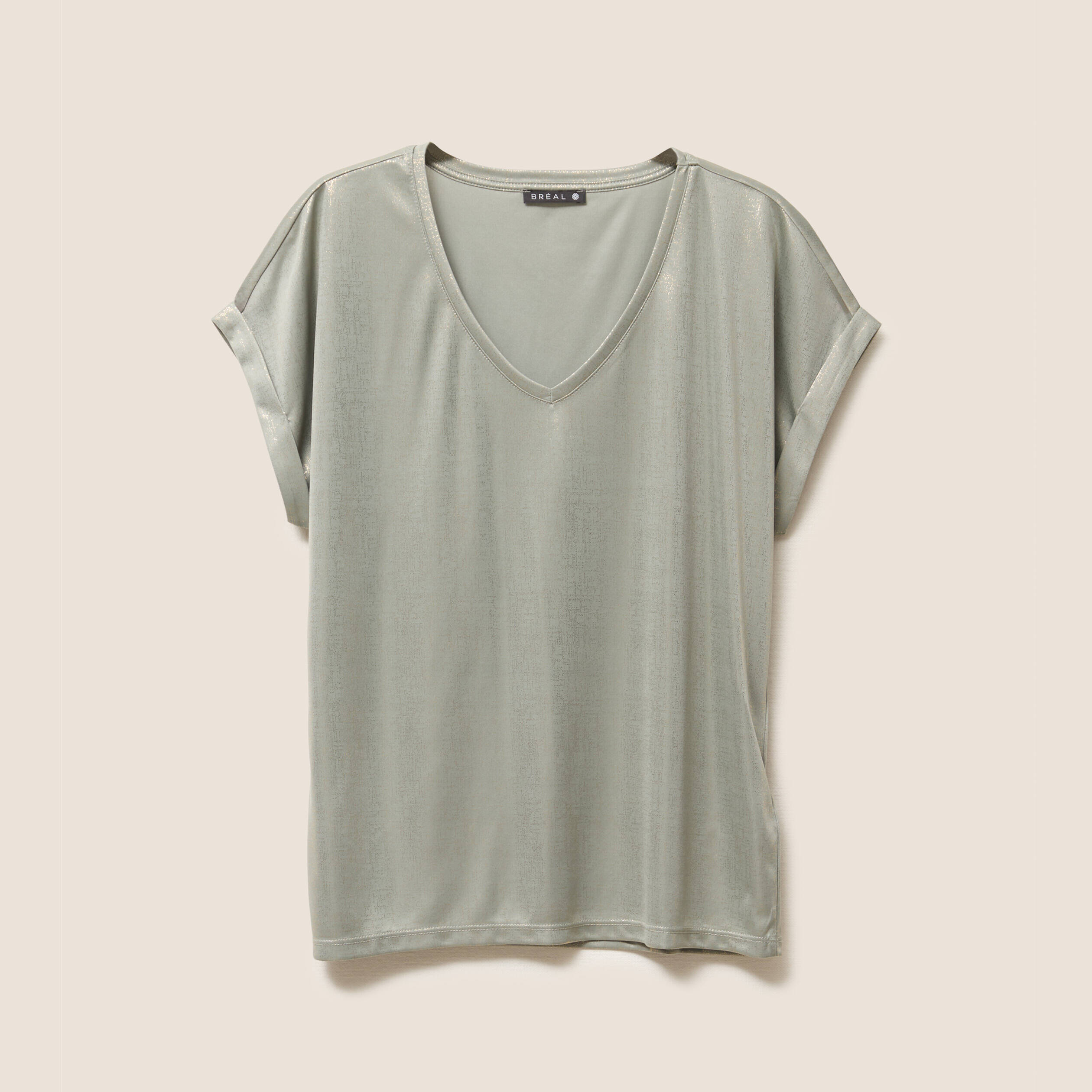T-shirt manches courtes vert clair femme