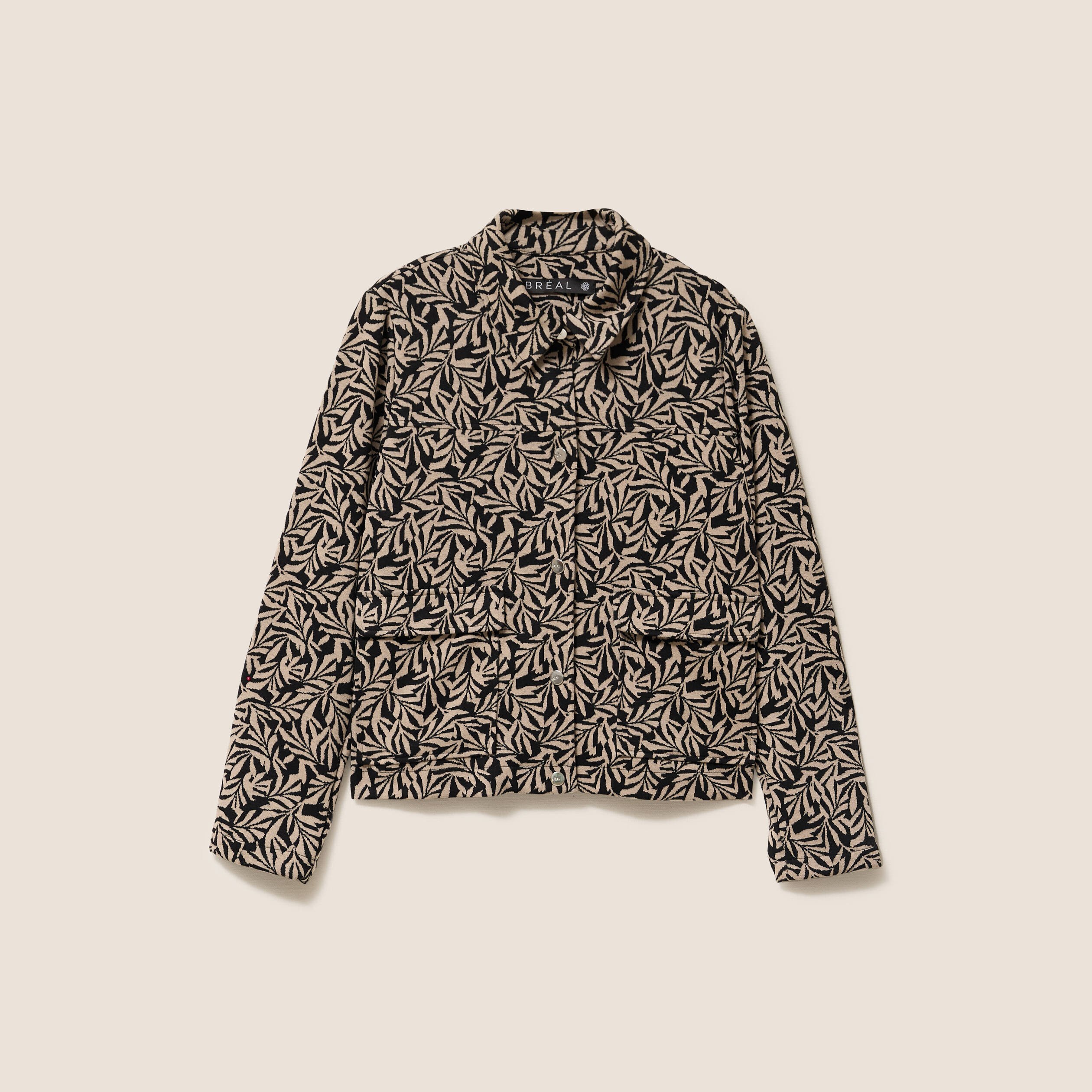 Veste droite doublée noir femme