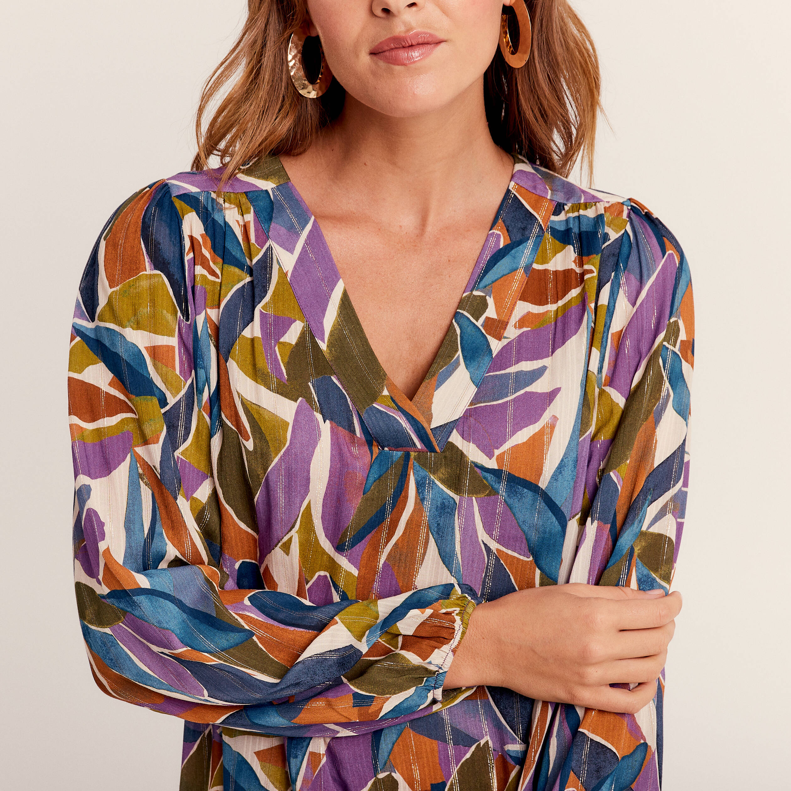 blouse manches longues multicolore femme Blouse manches longues multicolore femme
