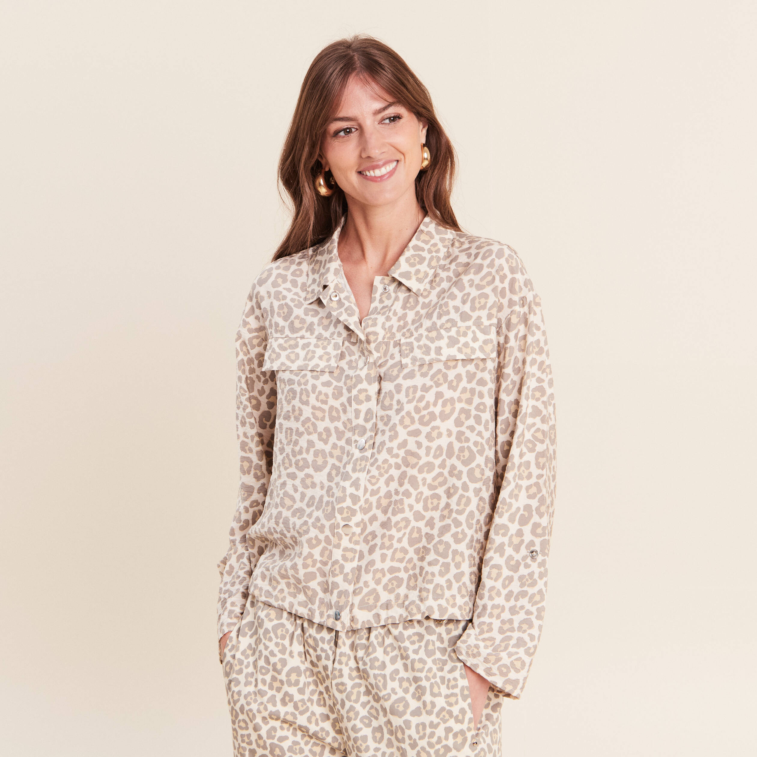 Chemise esprit veste blanc femme