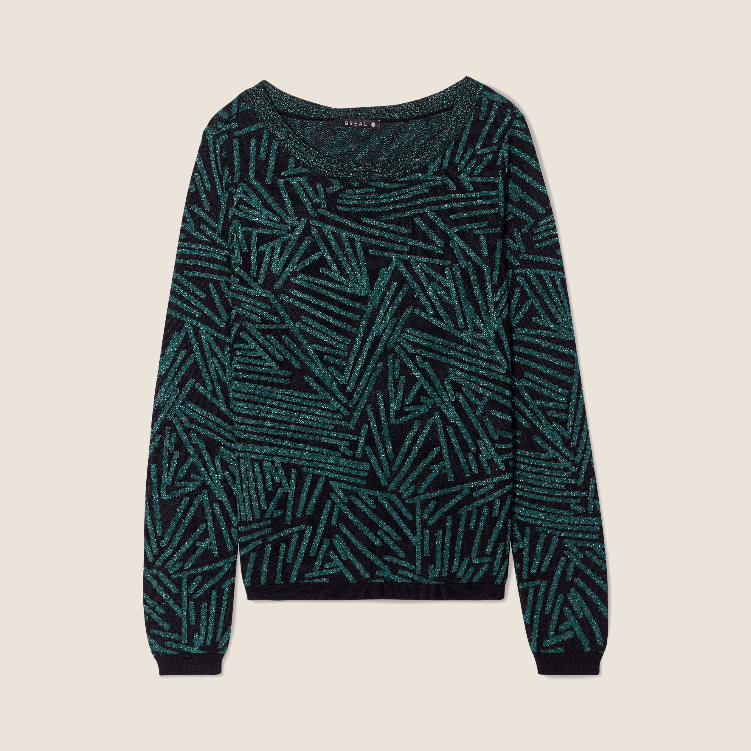Pull manches longues bleu ciel femme
