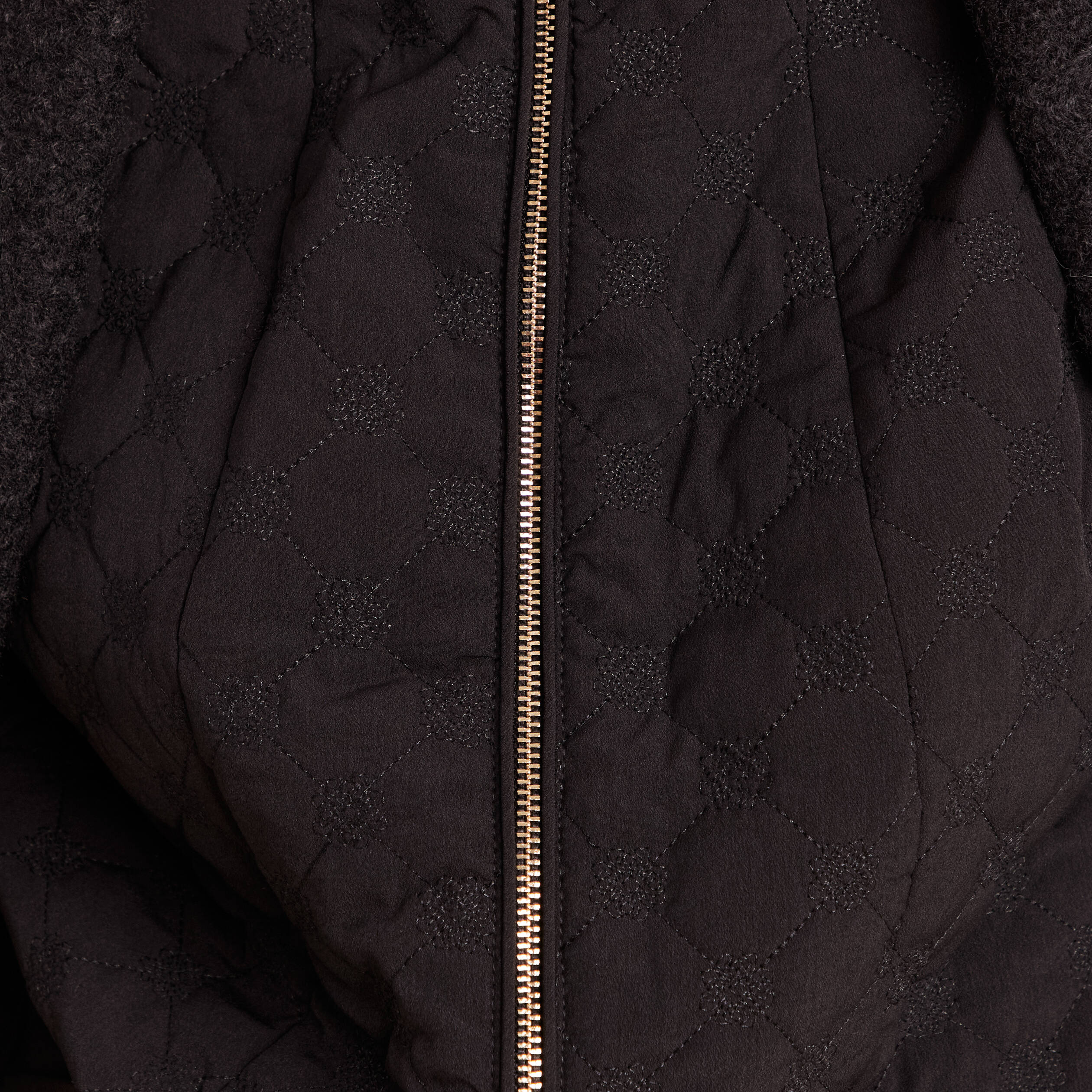 Manteau 3 en 1 col montant doubl&eacute; noir femme