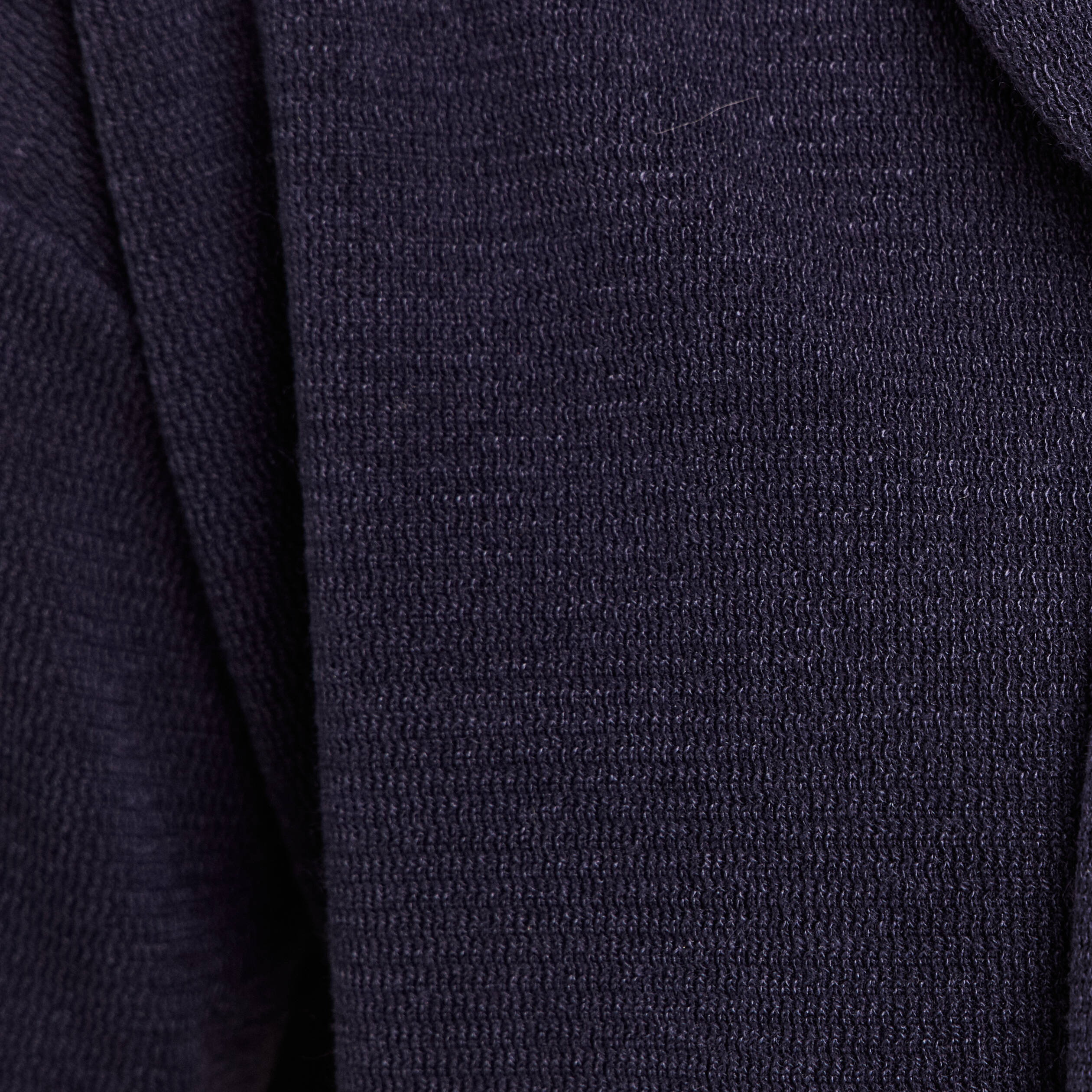 Pull col ch&acirc;le manches longues bleu marine femme