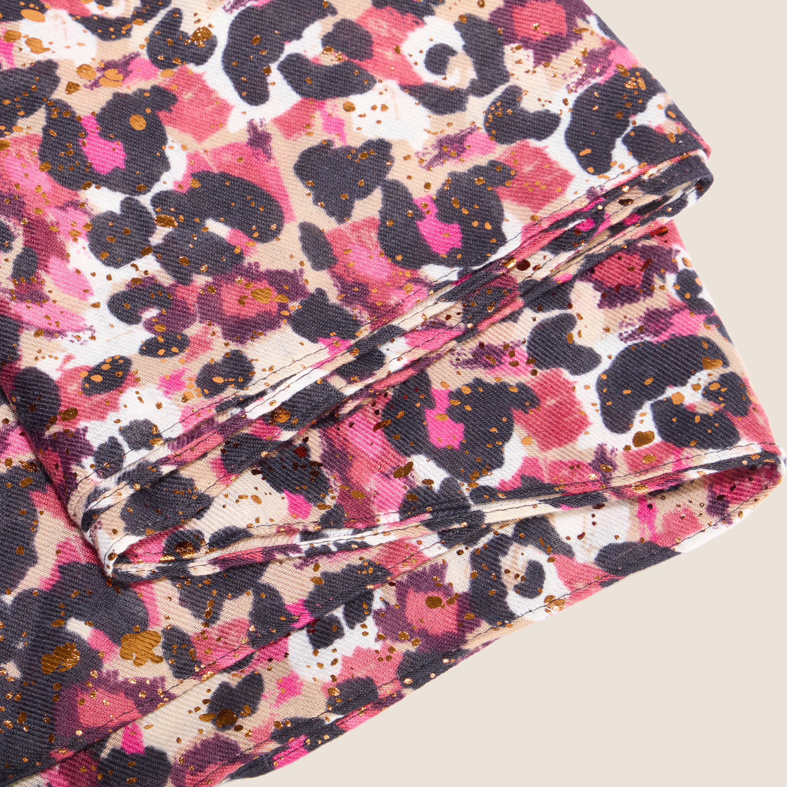 Foulard imprim&eacute; en polyester recycl&eacute; bordeaux femme