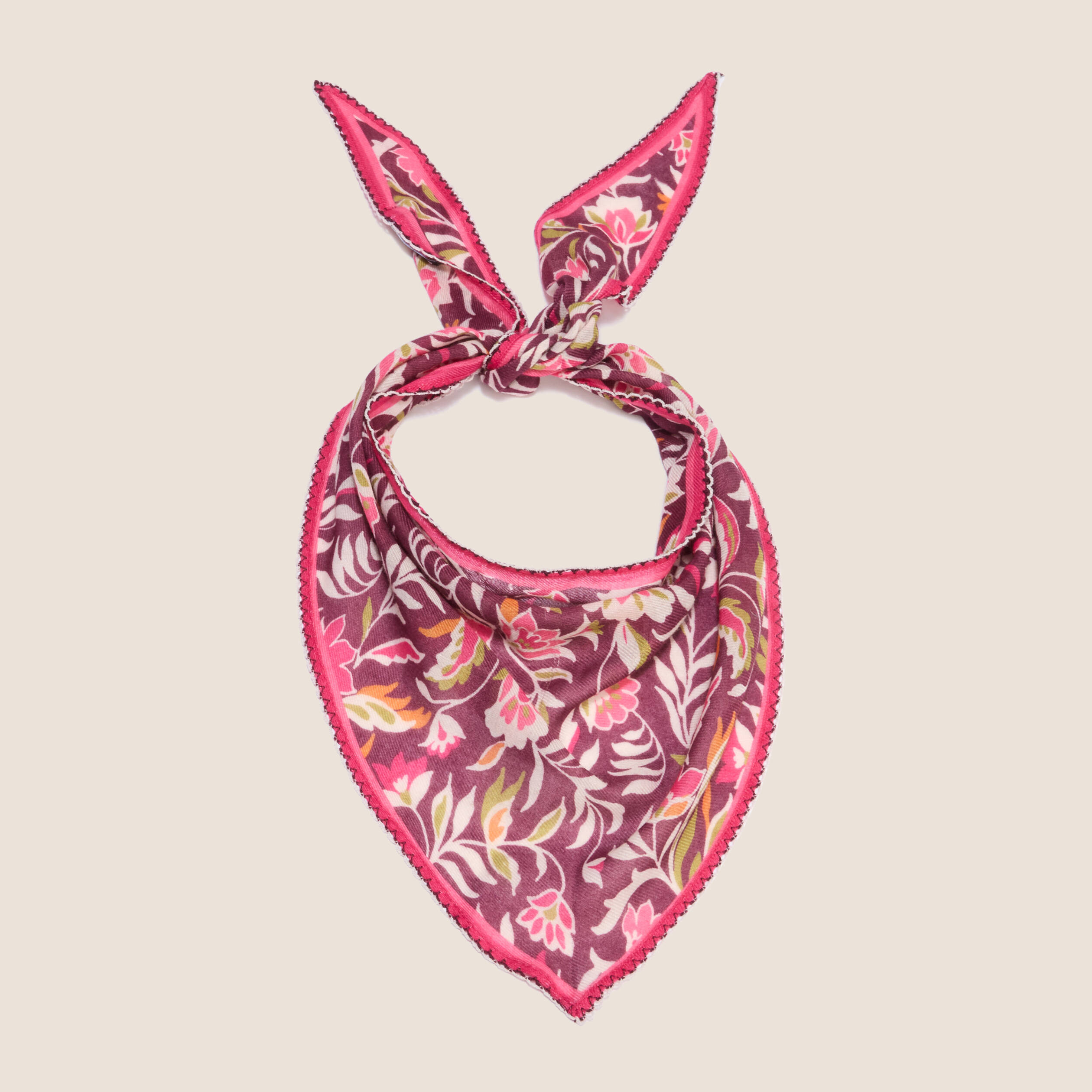 Foulard rose femme