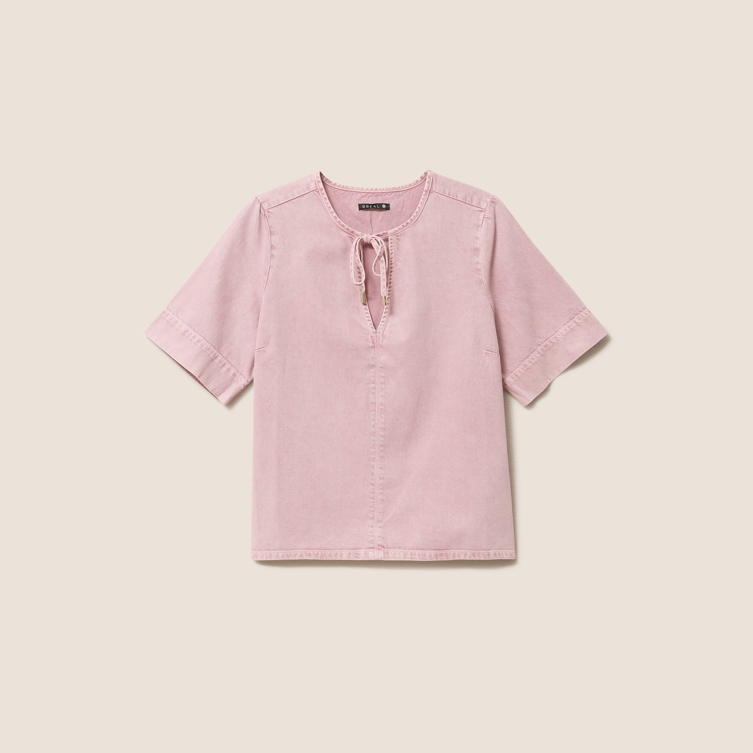 Blouse structur&eacute;e rose femme