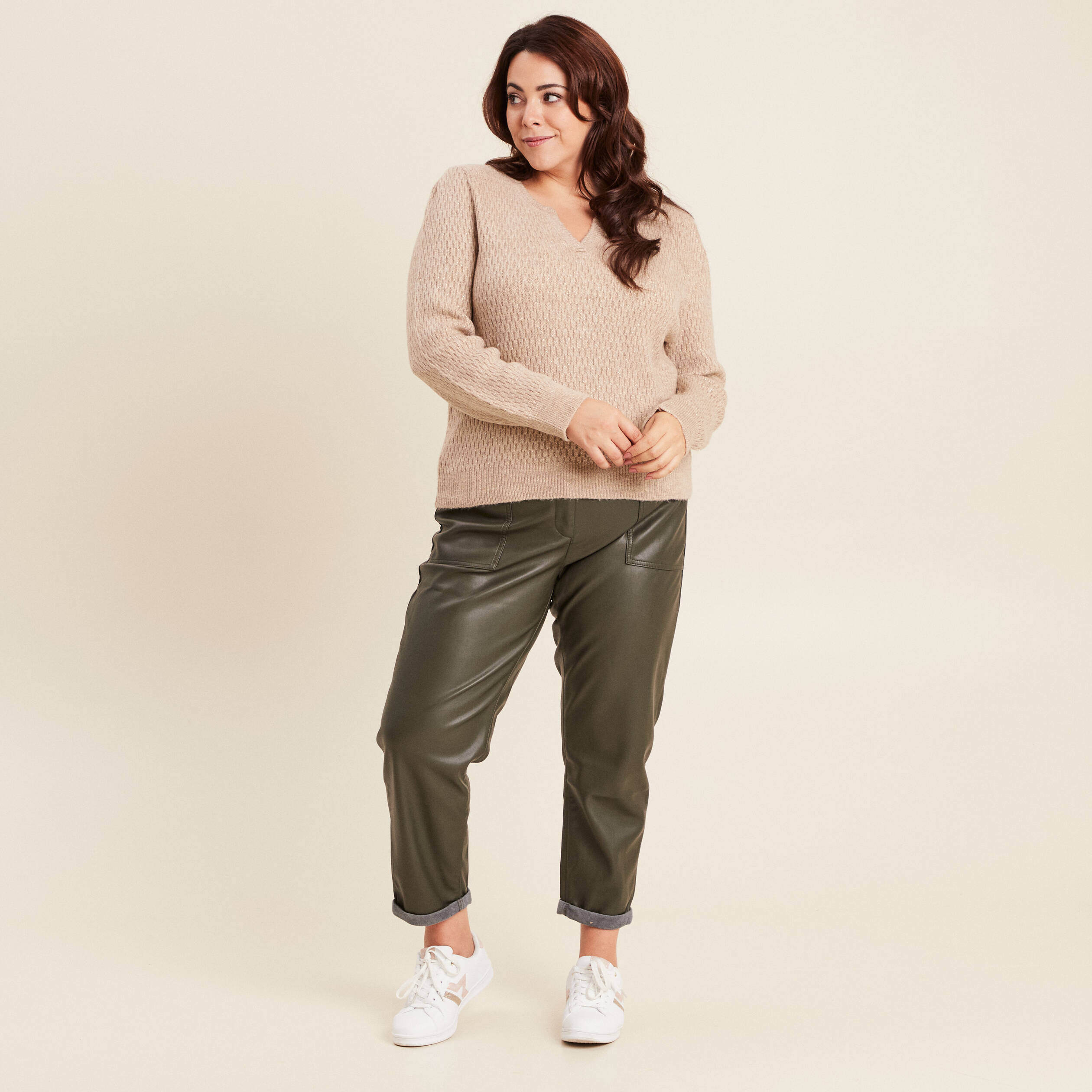 pull manches longues beige femme Pull manches longues beige femme
