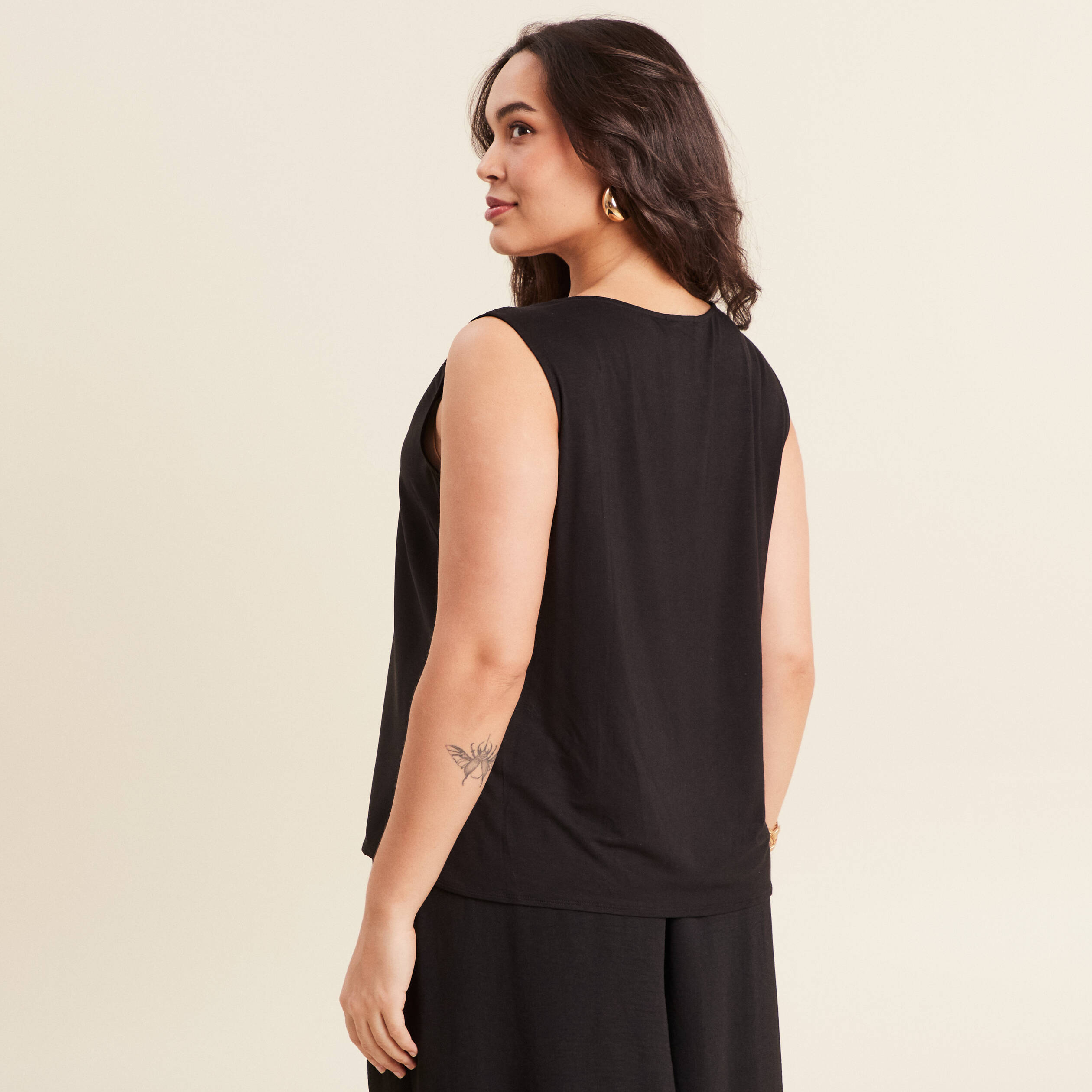 debardeur sans manches noir femme Débardeur sans manches noir femme