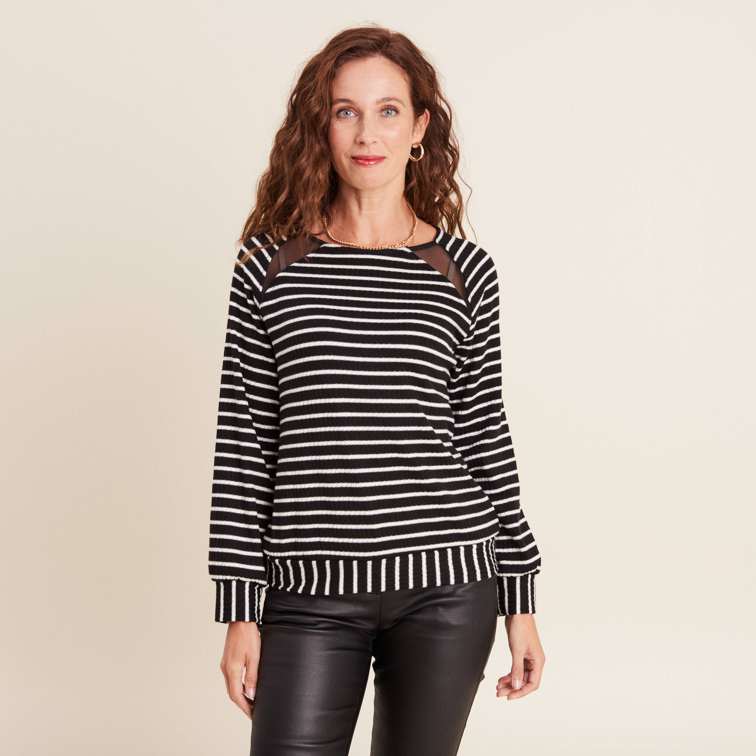 t shirt manches longues noir femme T-shirt manches longues noir femme