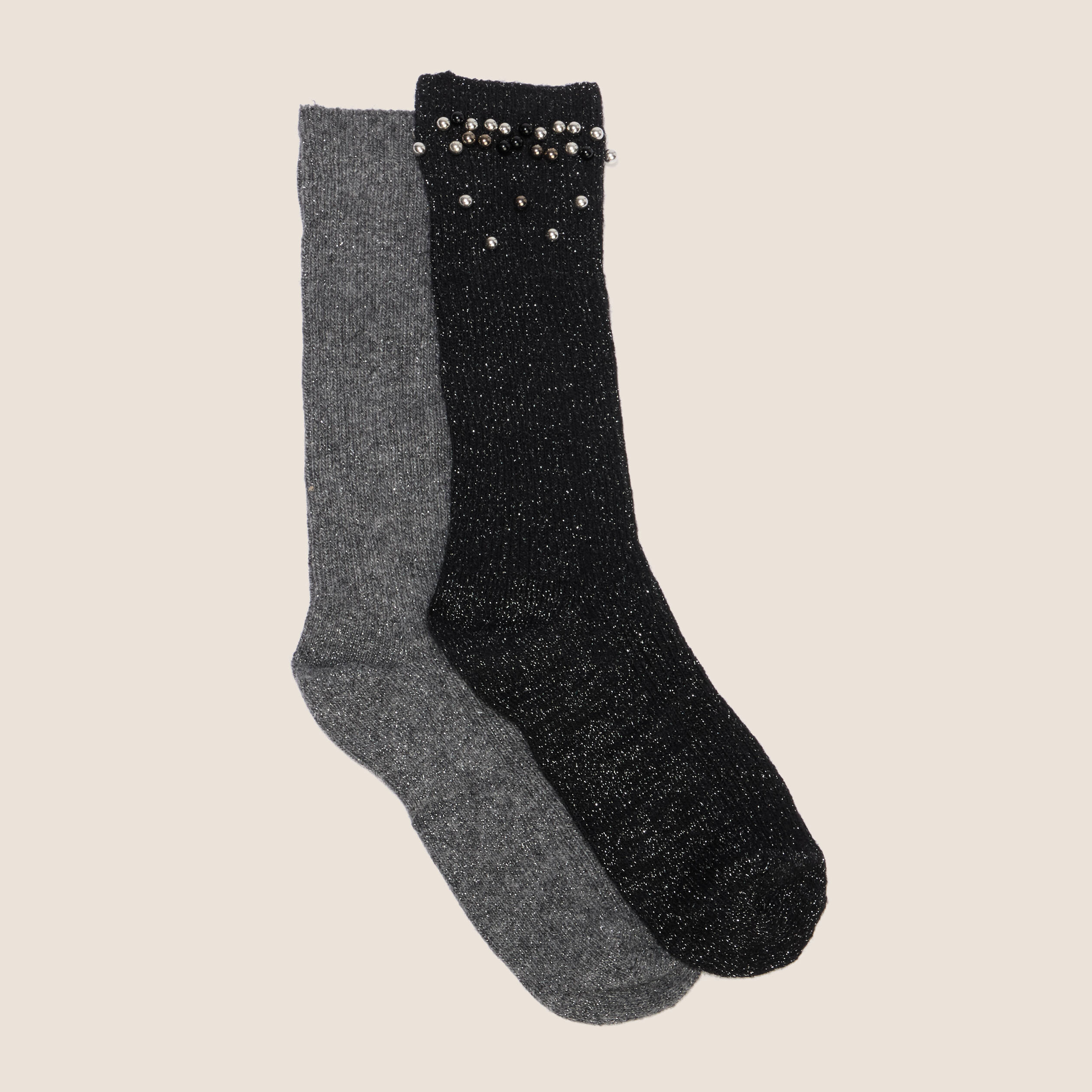 Lot 2 paires de chaussettes noir femme