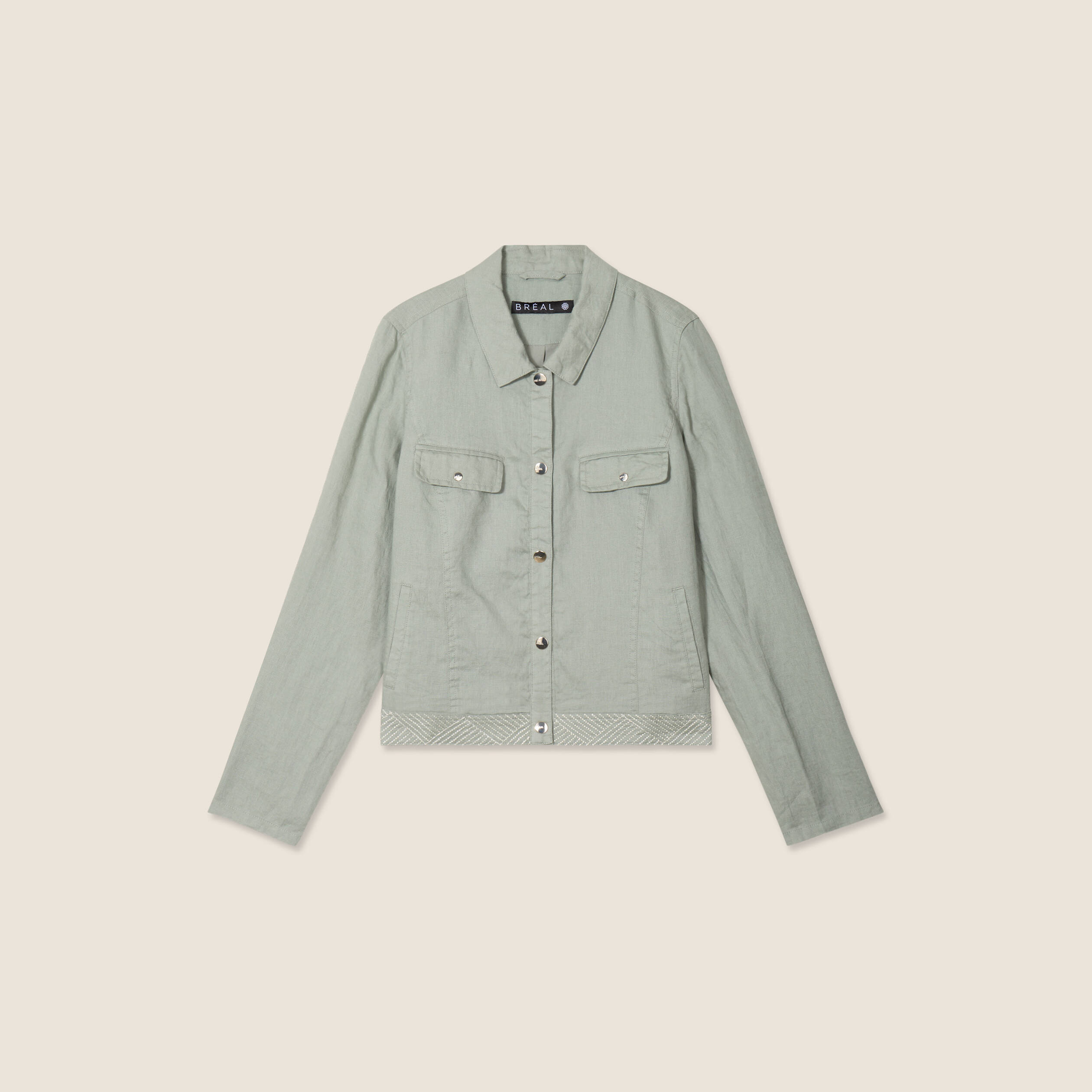 HALFBOY Manteaux et blousons | Blouson En Cuir Vert clair Homme