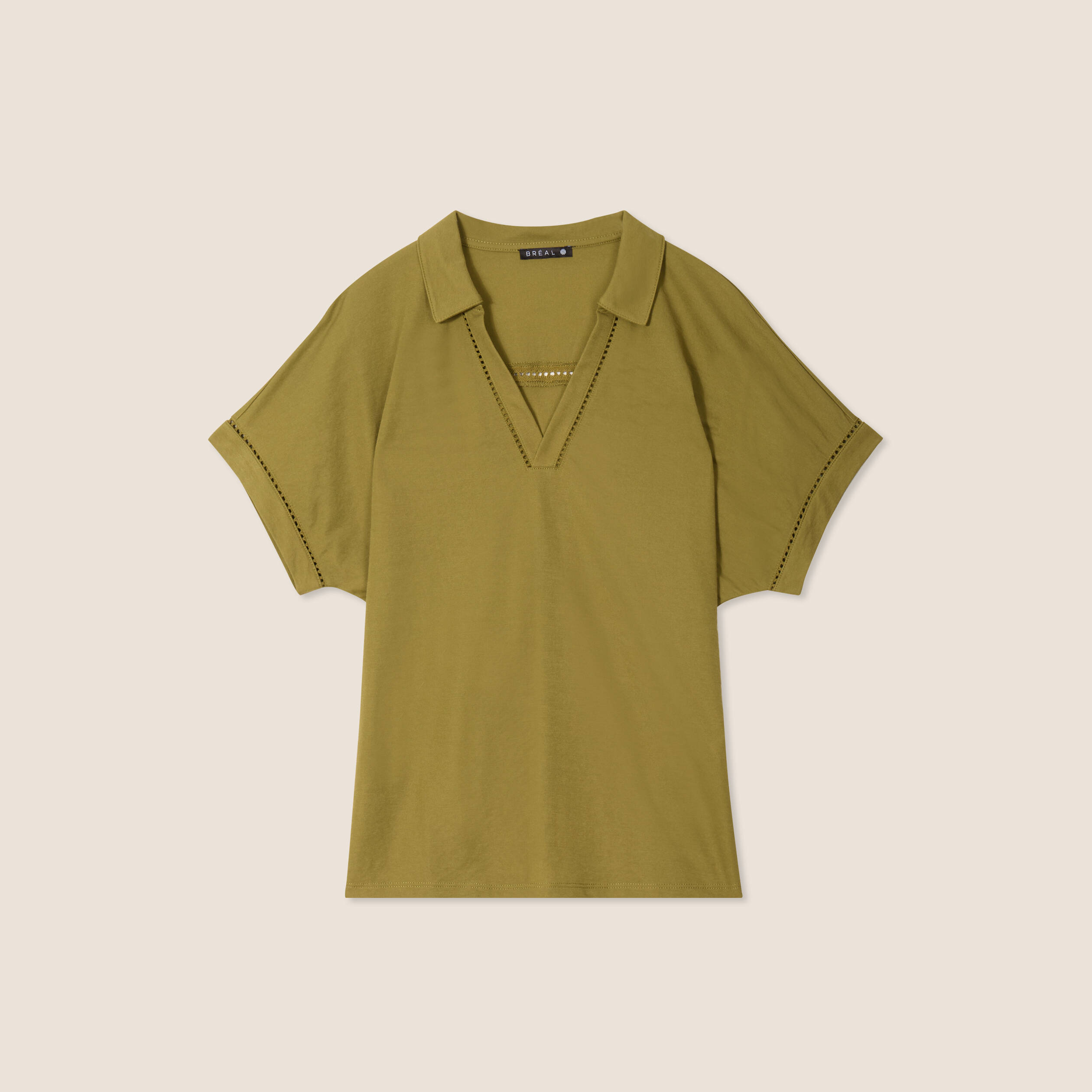 t shirt manches courtes vert kaki femme T-shirt manches courtes vert kaki femme