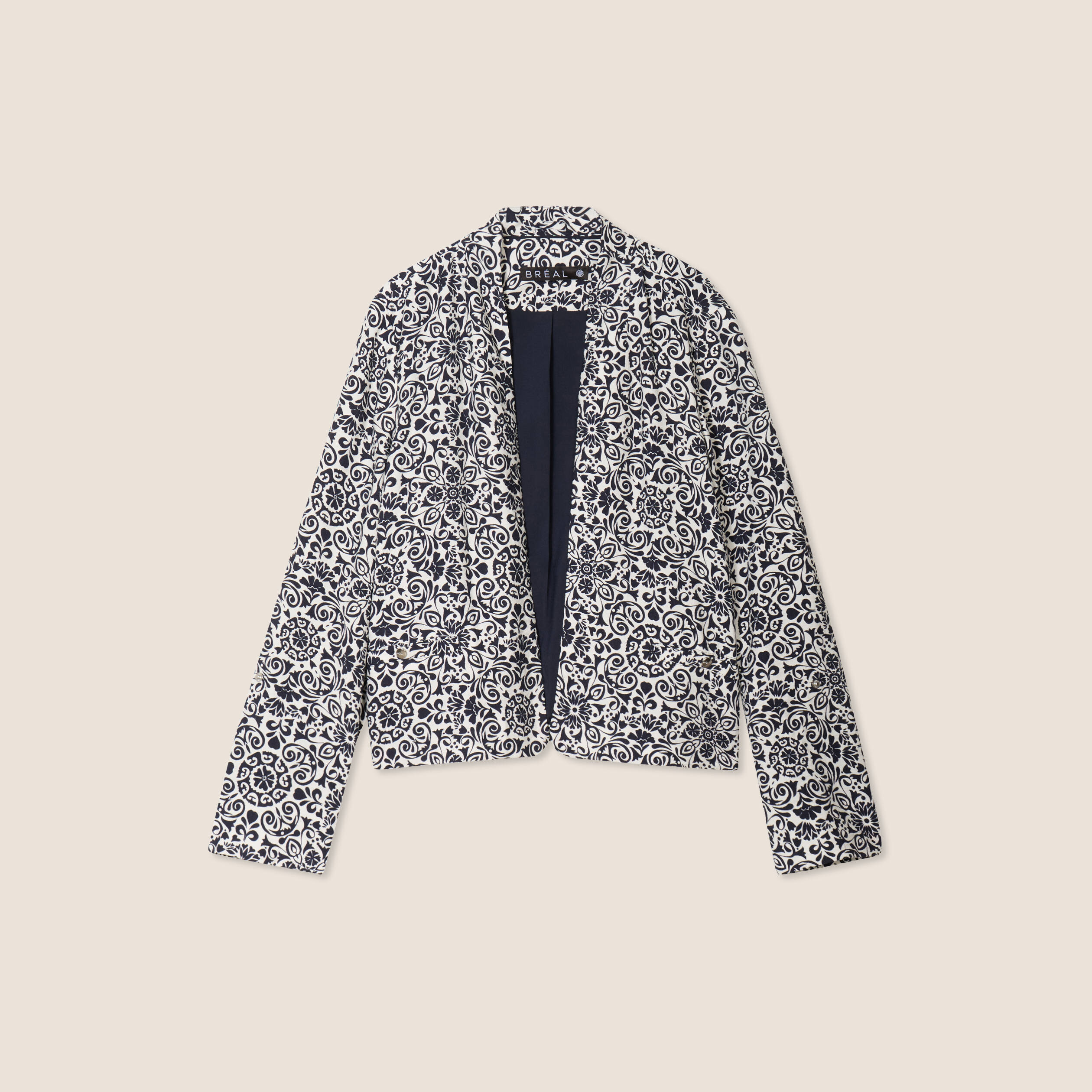 veste ouverte doublee bleu marine femme Veste ouverte doublée bleu marine femme