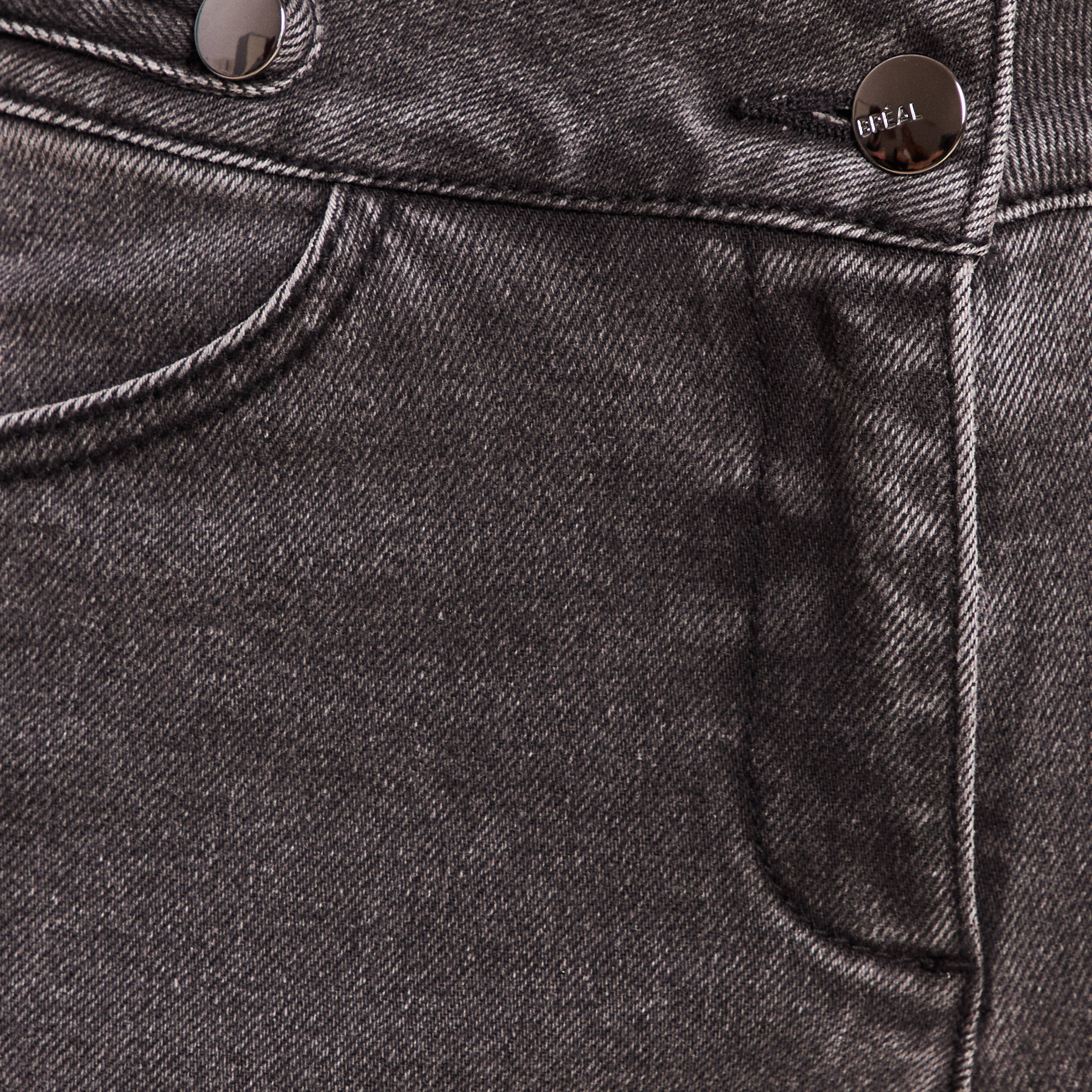 Jean large 7/8&egrave;me denim gris femme