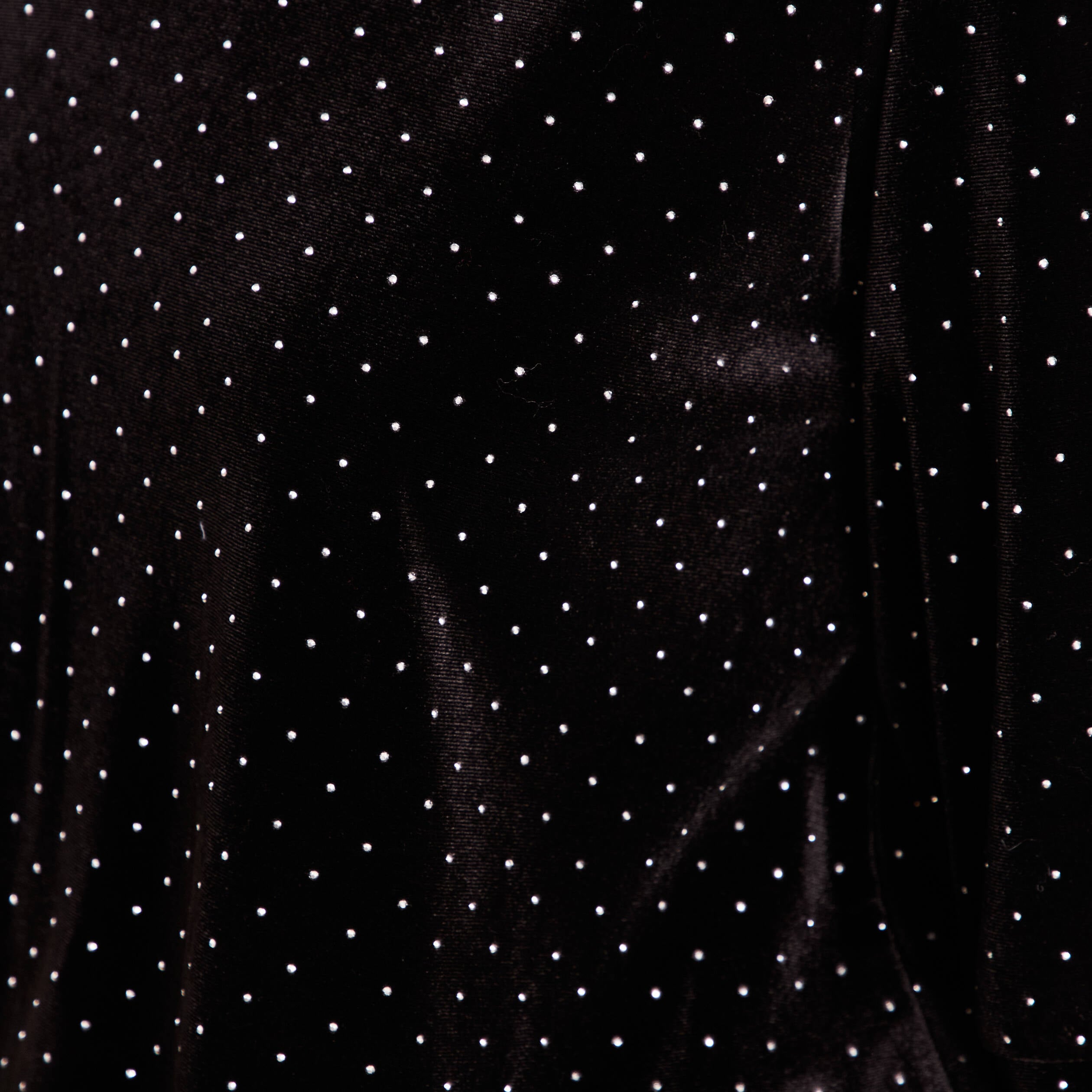 T-shirt velours col v manches 3/4 strass noir femme