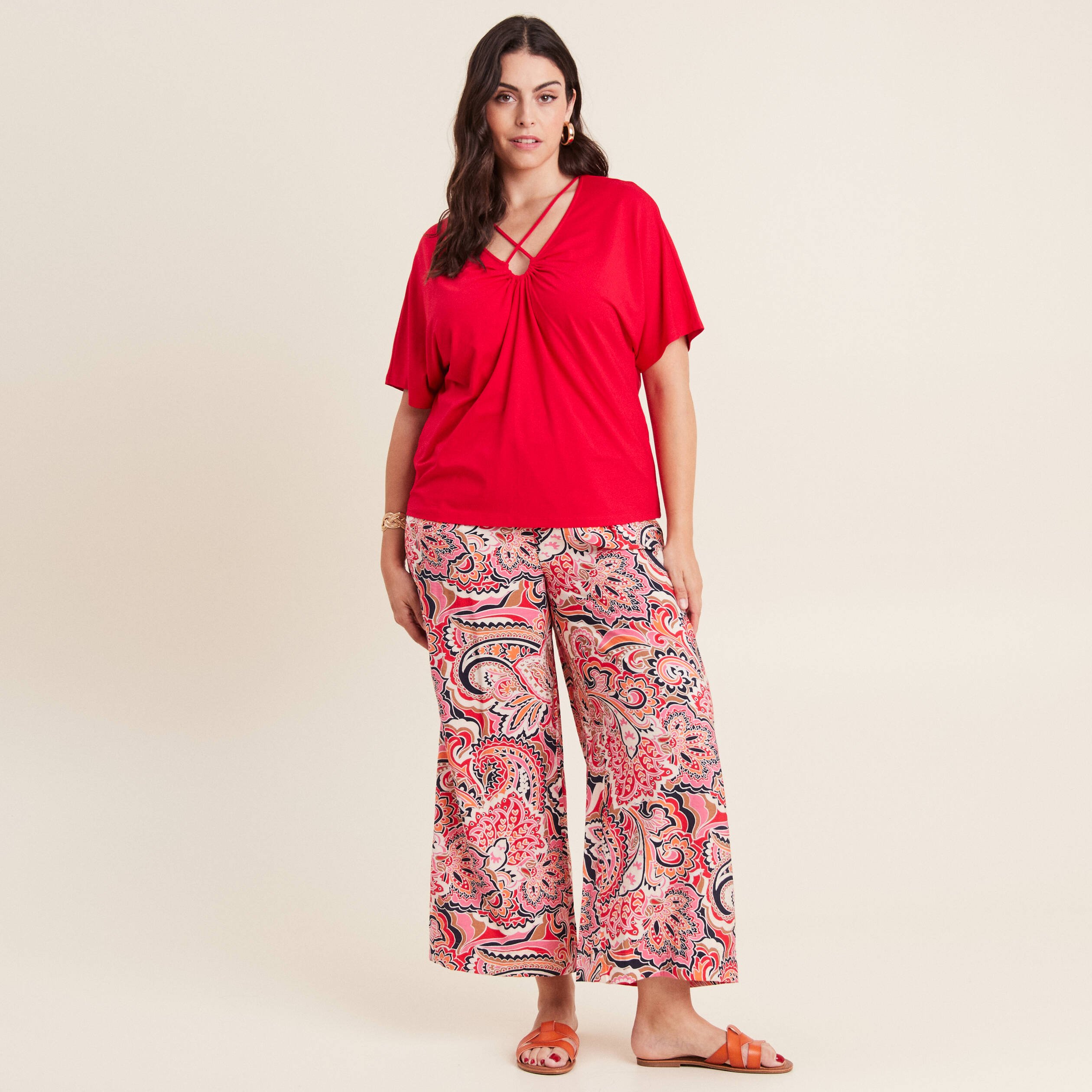 t shirt manches courtes rouge femme T-shirt manches courtes rouge femme