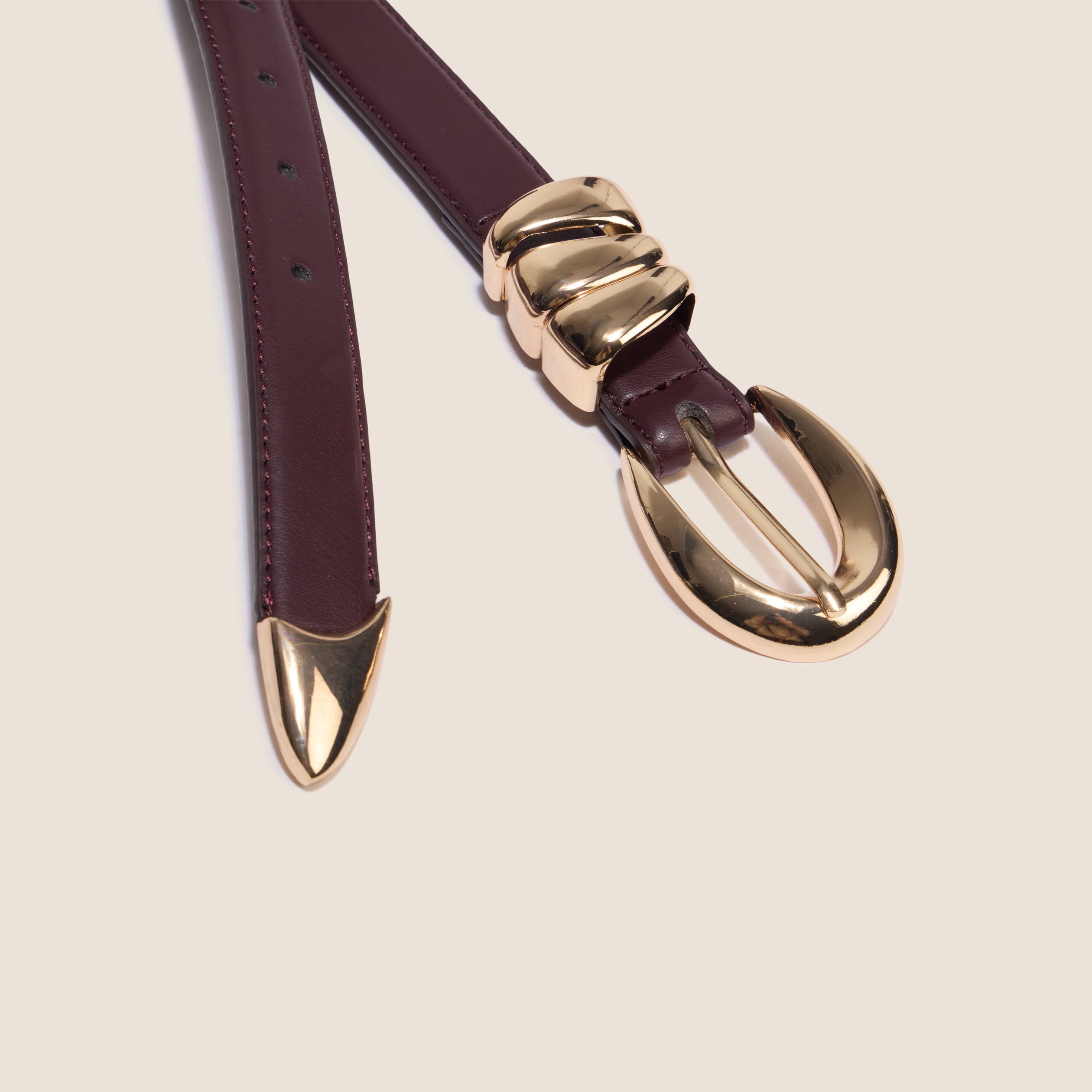 Ceinture fine prune femme