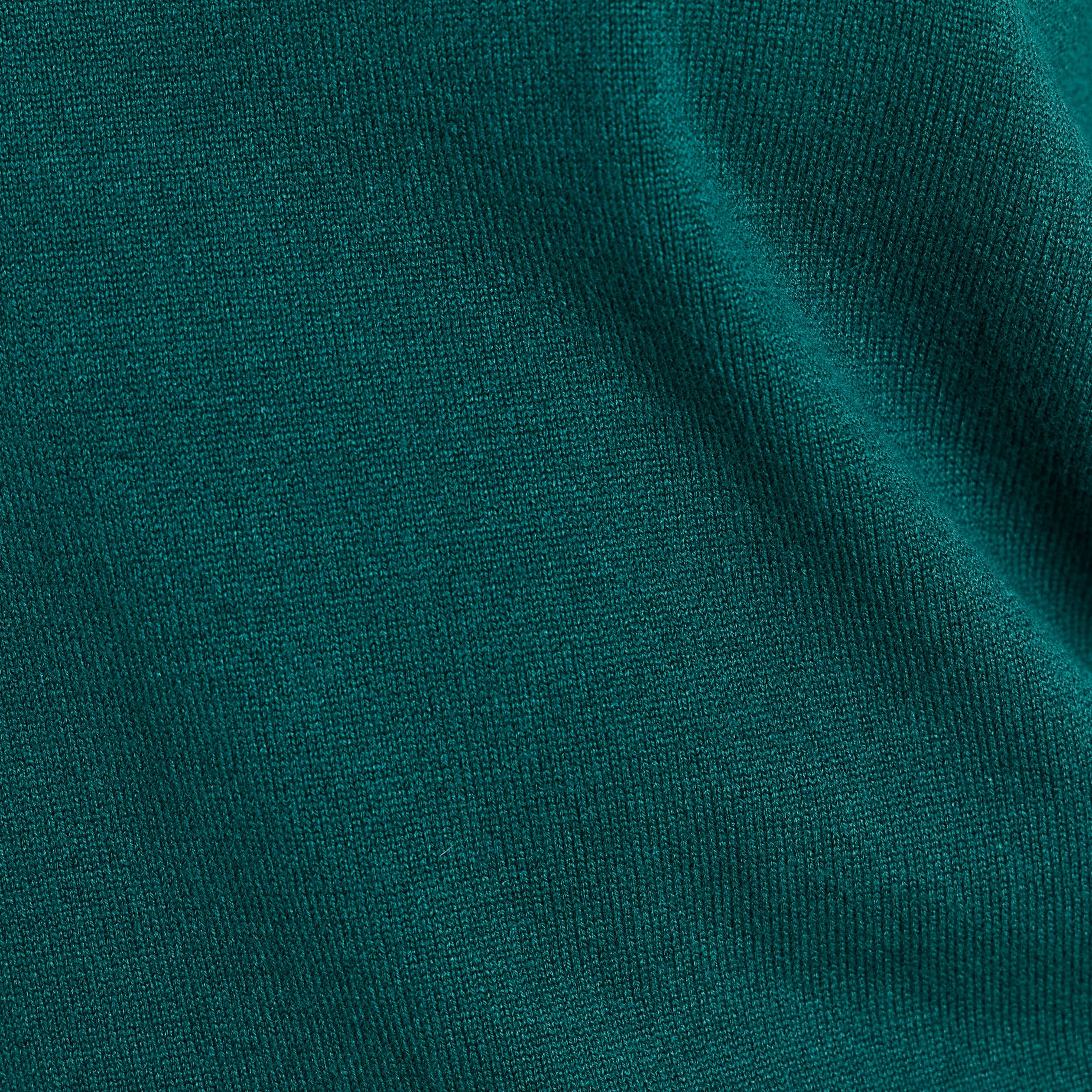 Pull cintr&eacute; col rond manches longues vert fonc&eacute; femme