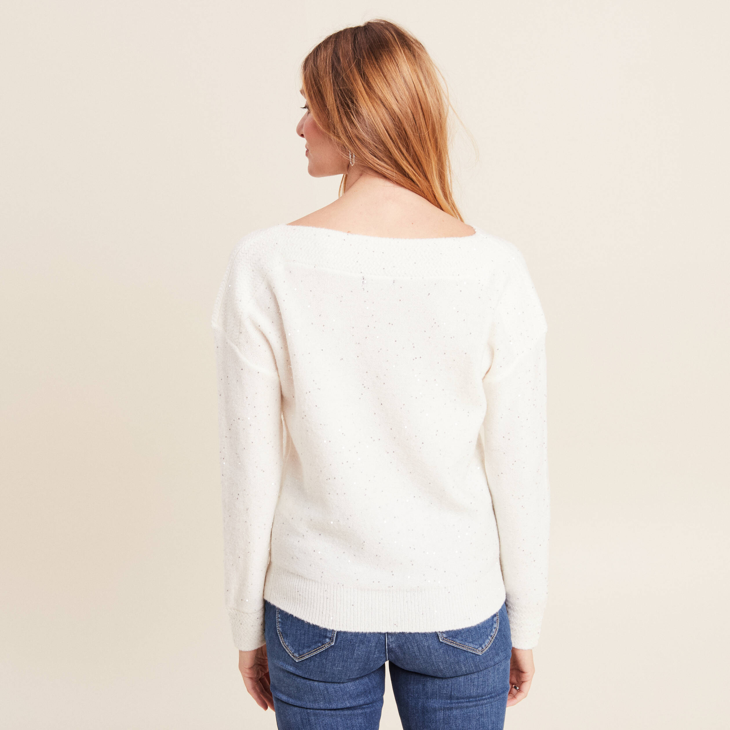 pull manches longues ecru femme Pull manches longues ecru femme