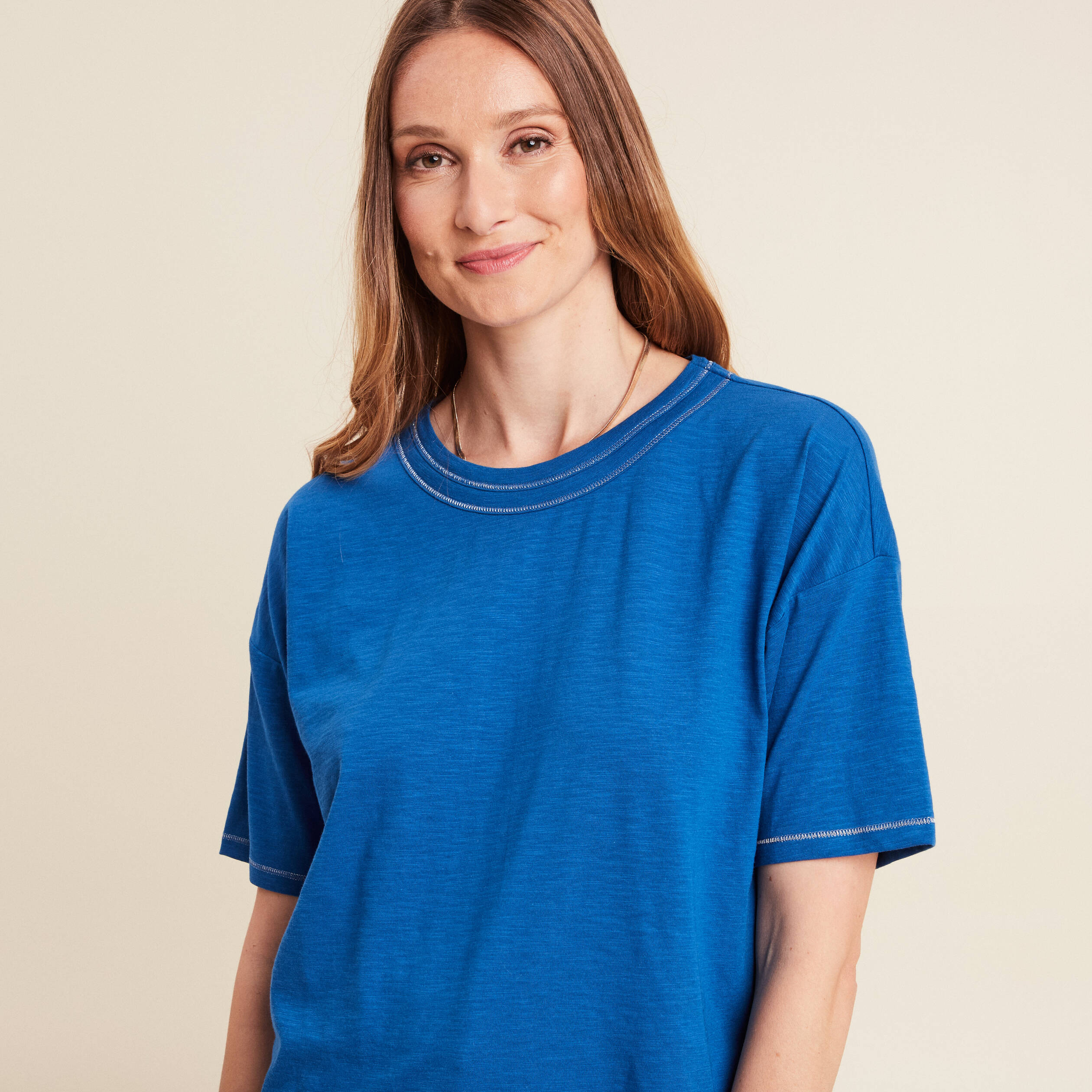 t shirt manches courtes bleu femme T-shirt manches courtes bleu femme