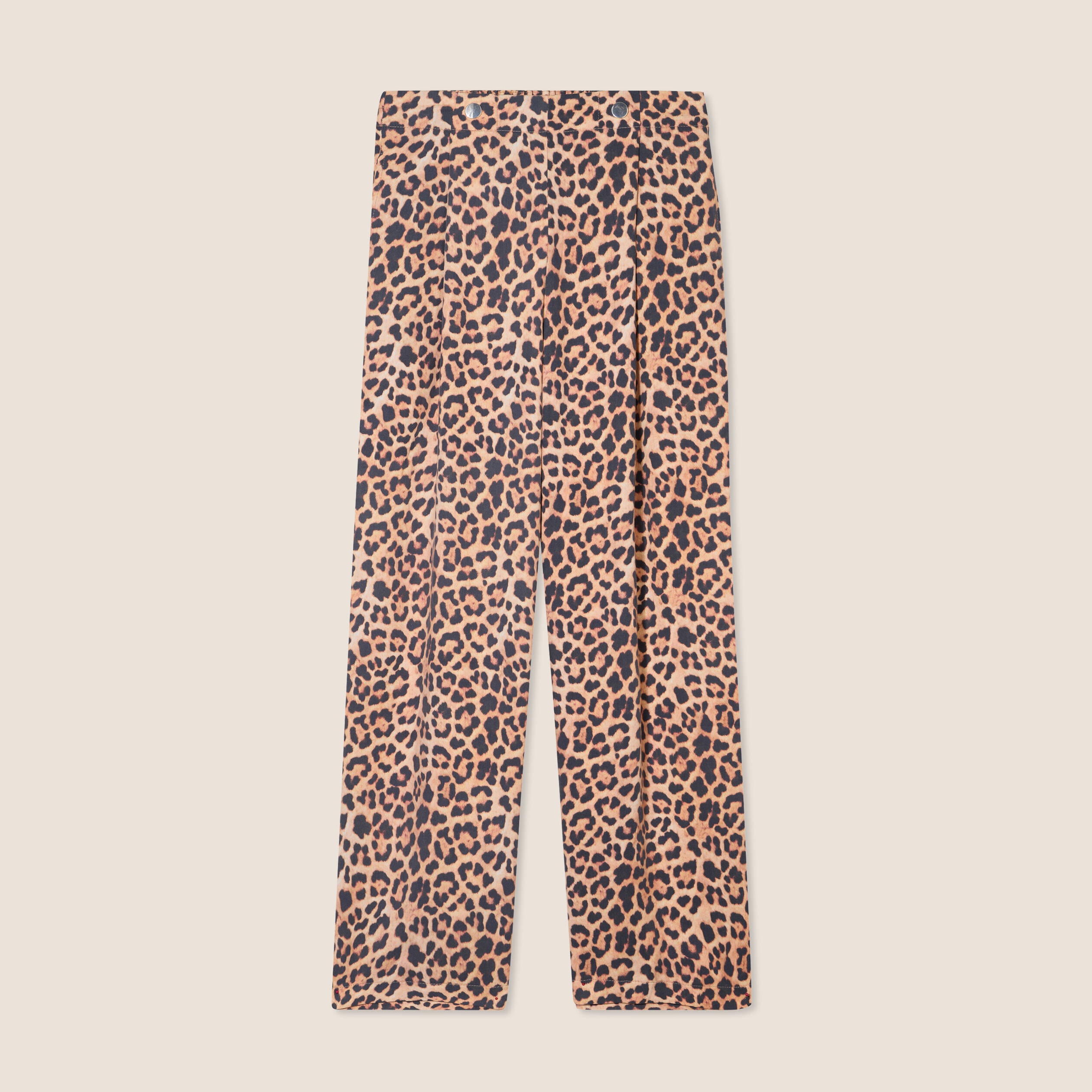pantalon flou taille haute sable femme Pantalon flou taille haute sable femme