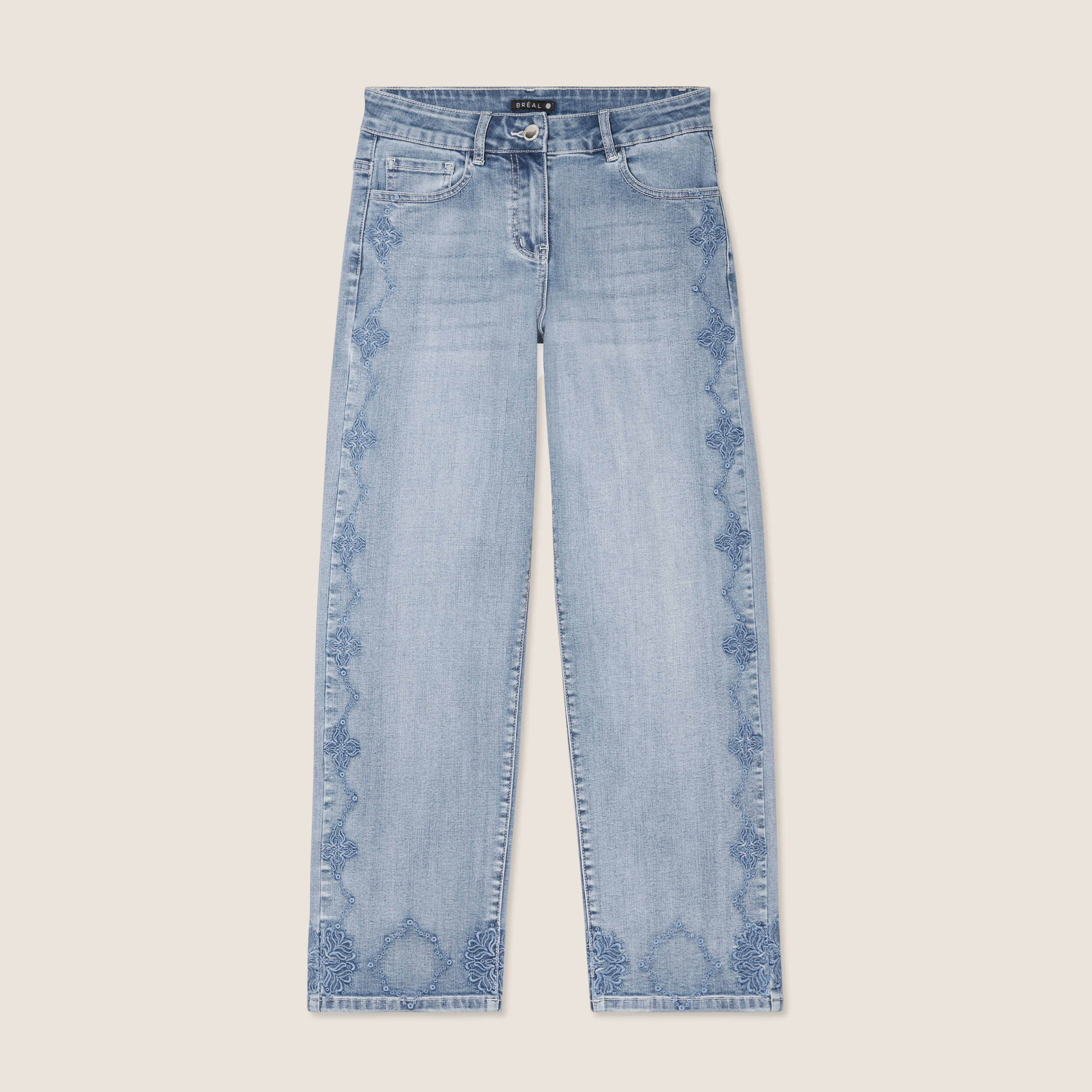 jean large 78eme denim double stone femme Jean large 7/8ème denim double stone femme