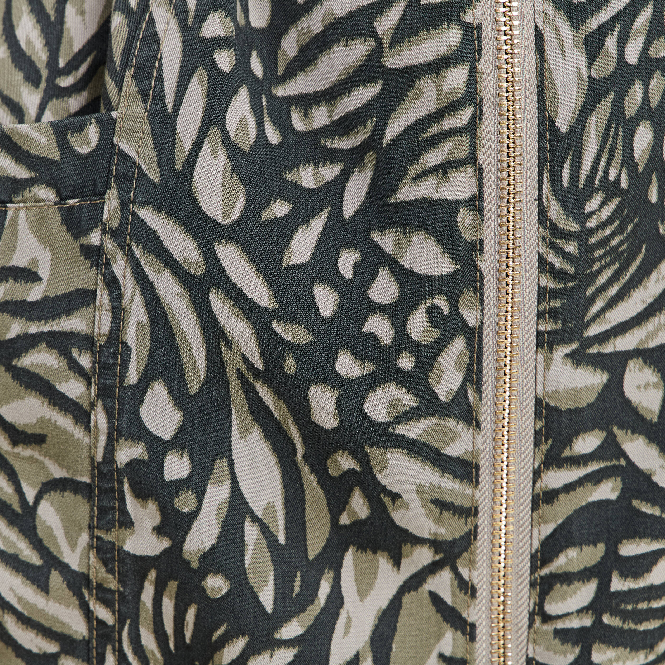 Robe droite zipp&eacute;e vert femme