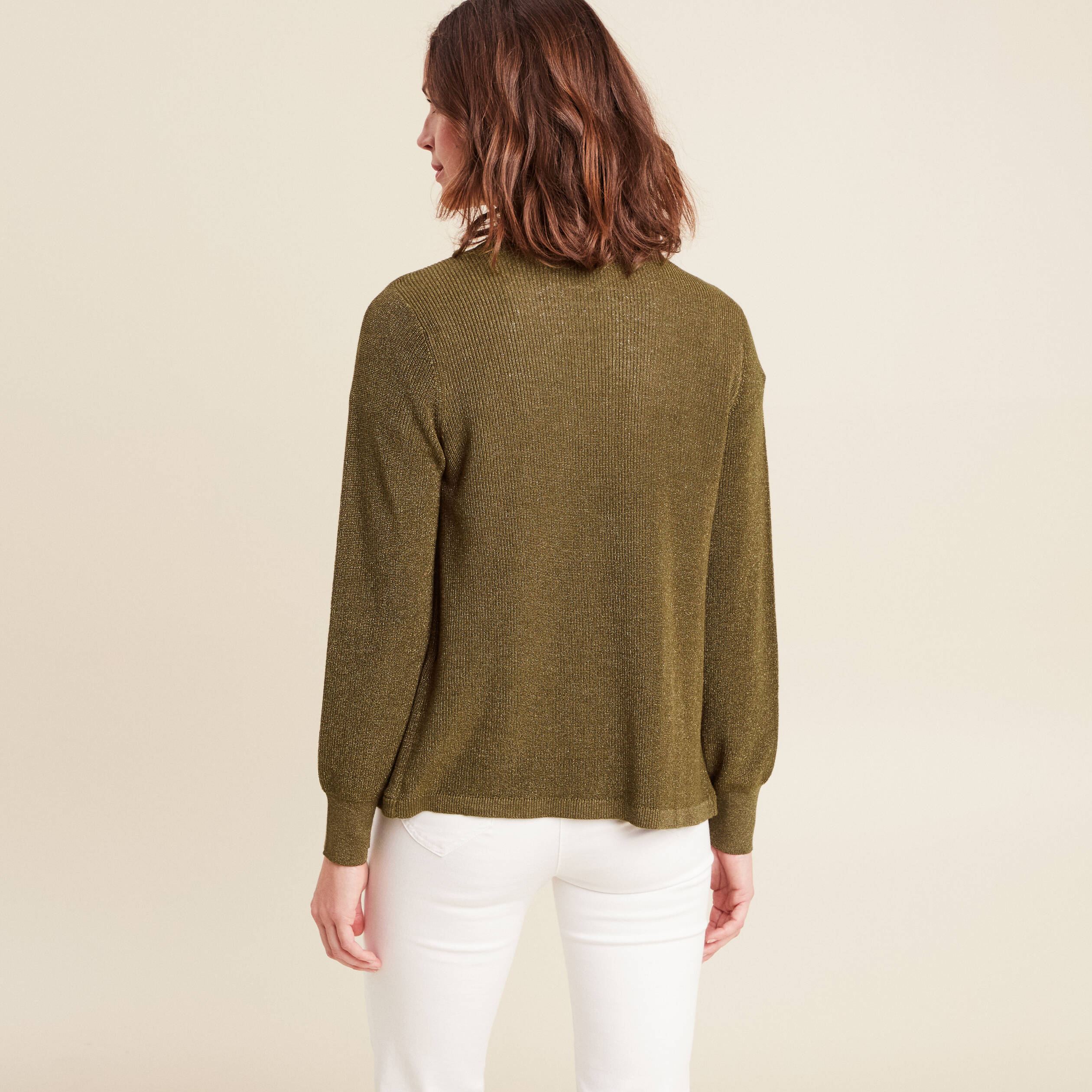 gilet manches longues vert olive femme Gilet manches longues vert olive femme