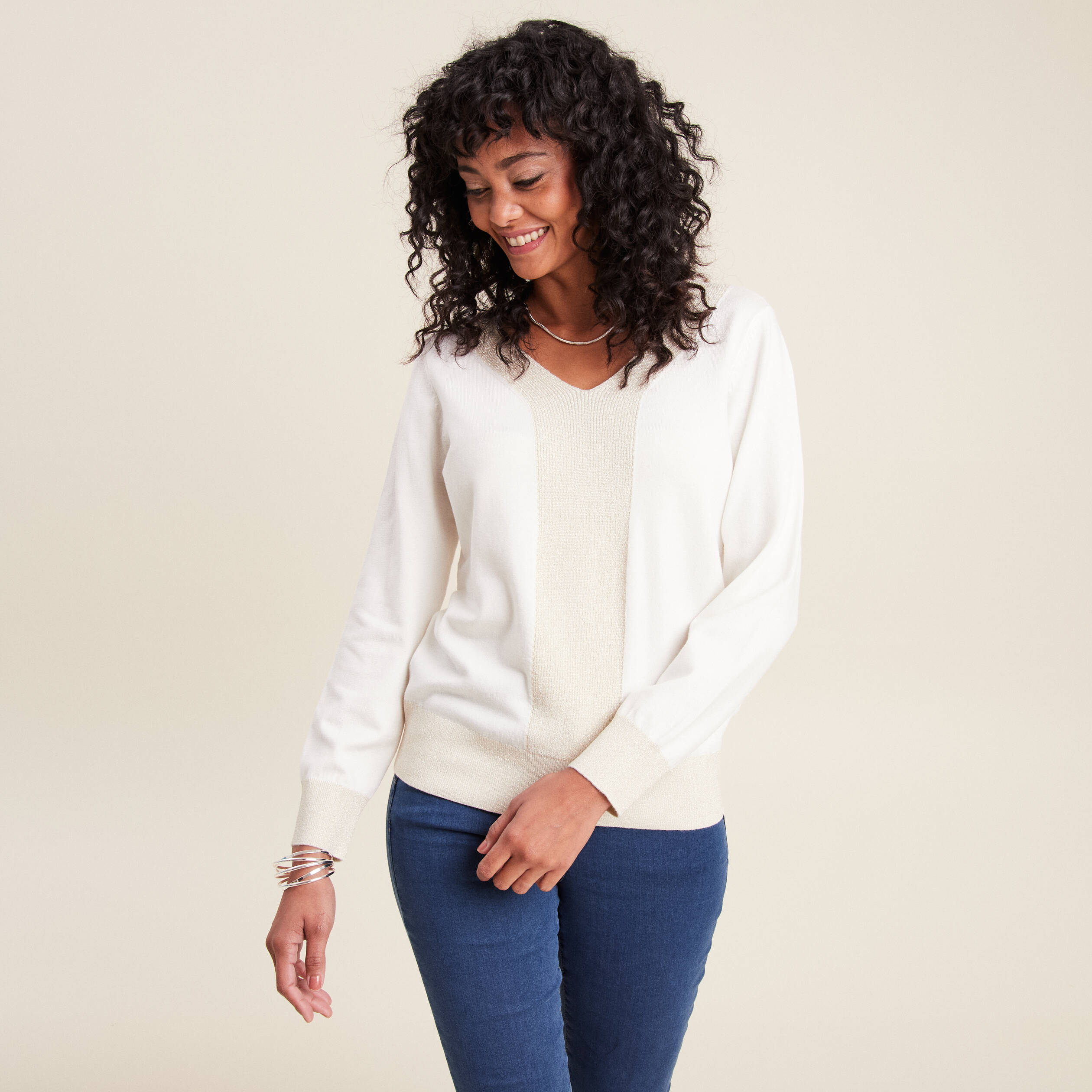pull manches longues ecru femme Pull manches longues ecru femme