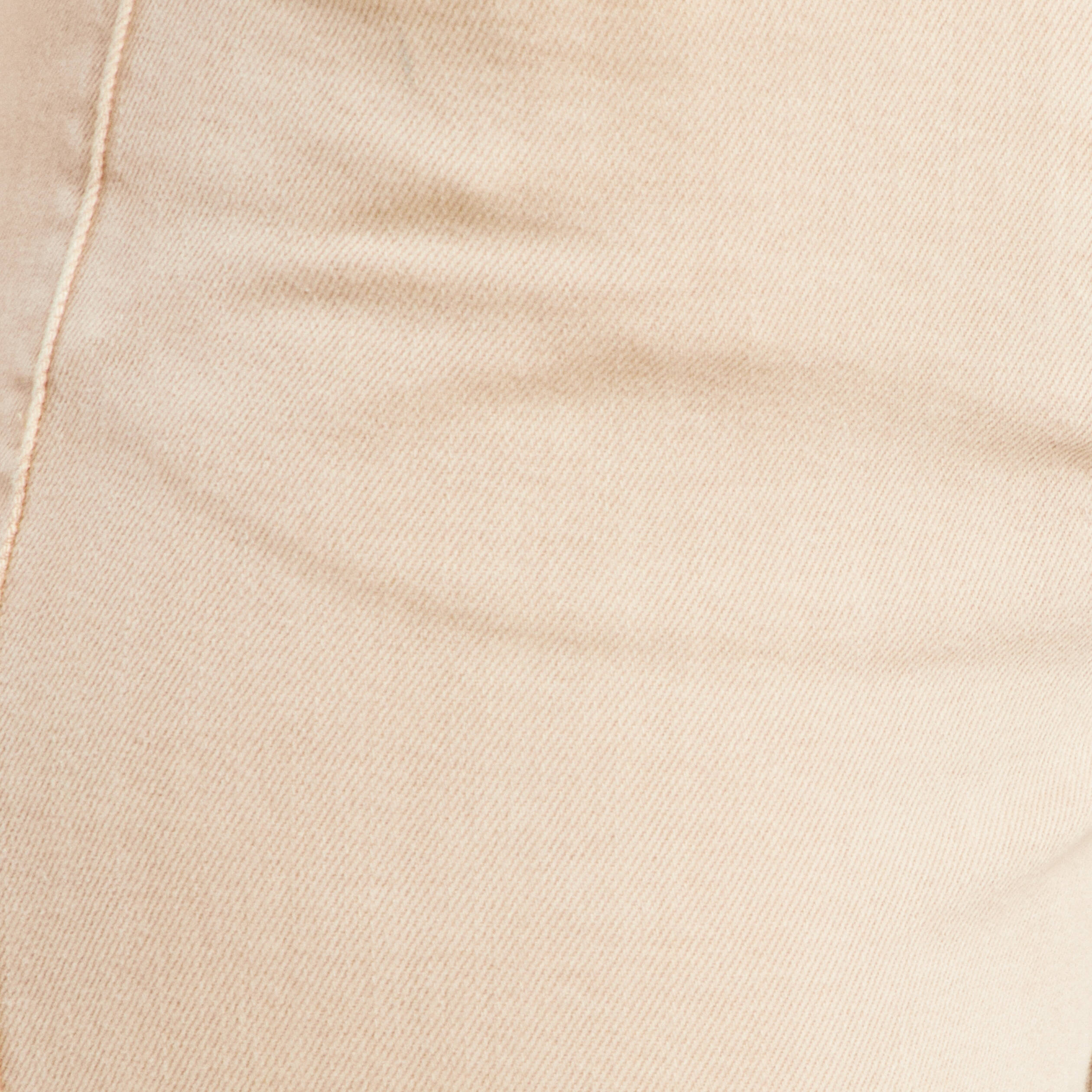 Jean coupe large 7/8&egrave;me taille haute denim beige femme
