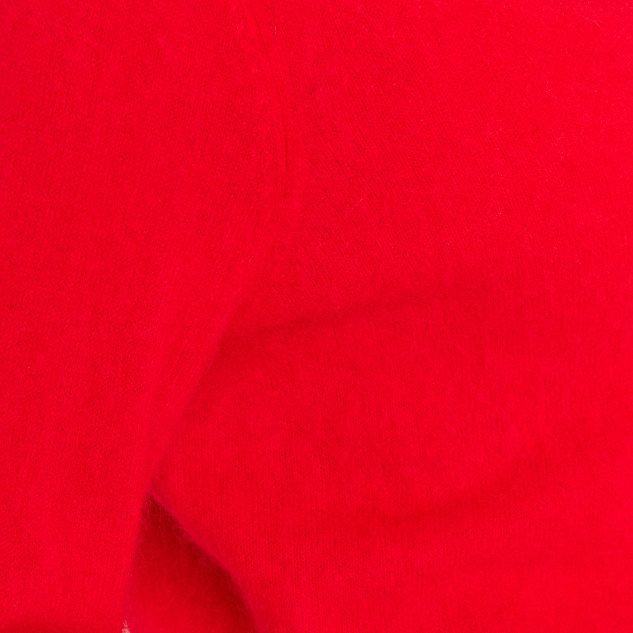Gilet col rond rouge femme