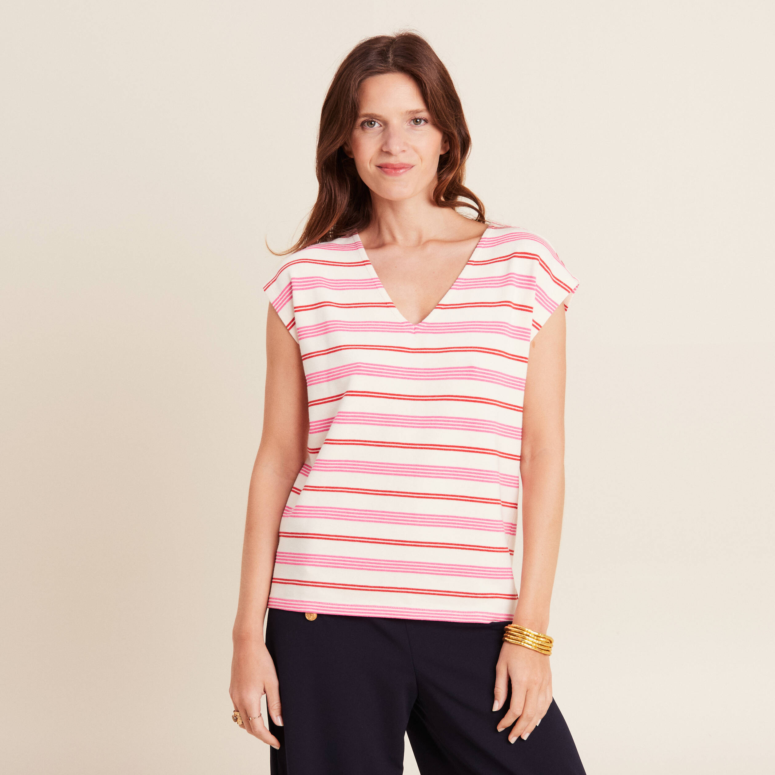 t shirt manches courtes blanc femme T-shirt manches courtes blanc femme