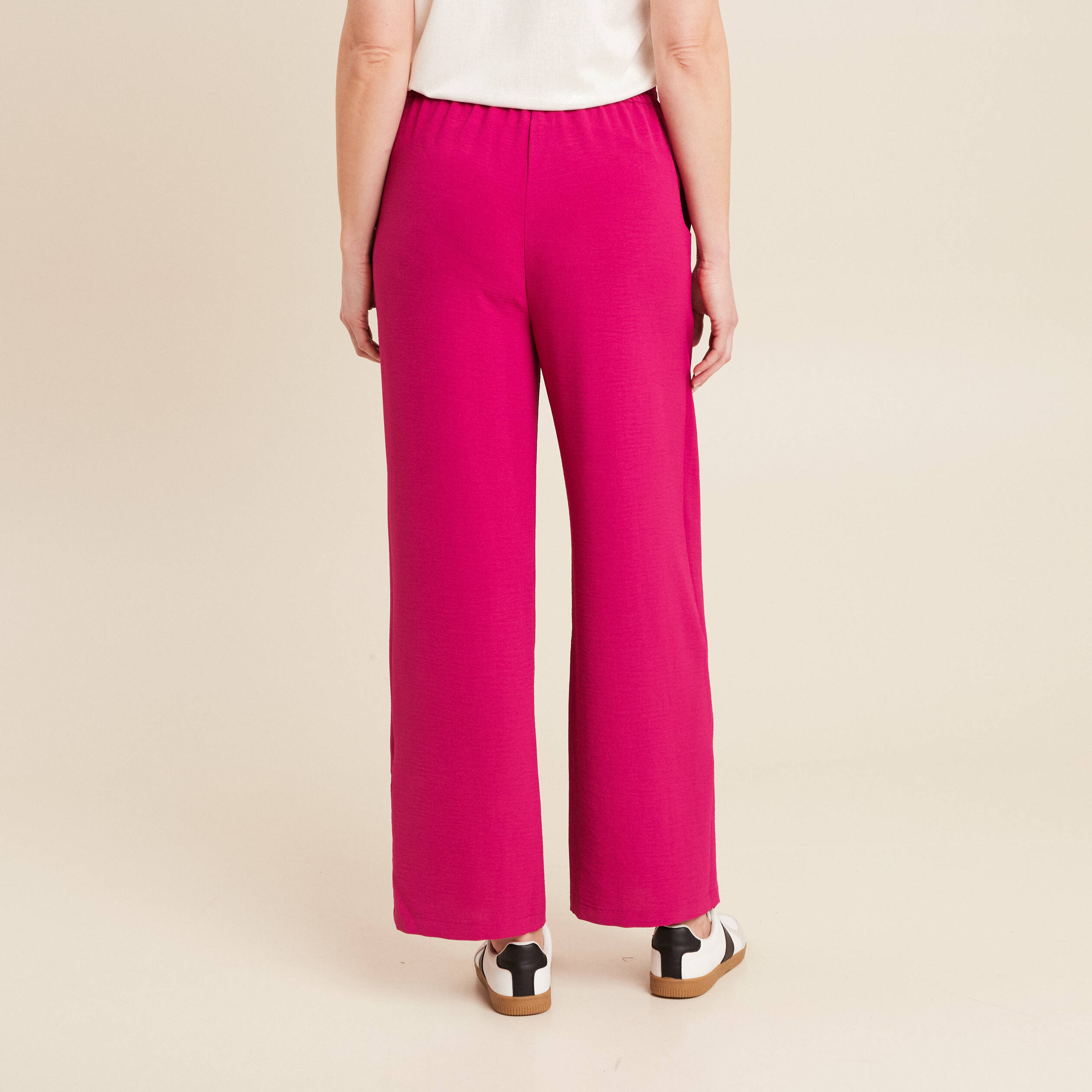 pantalon portefeuille rose fushia femme Pantalon portefeuille rose fushia femme