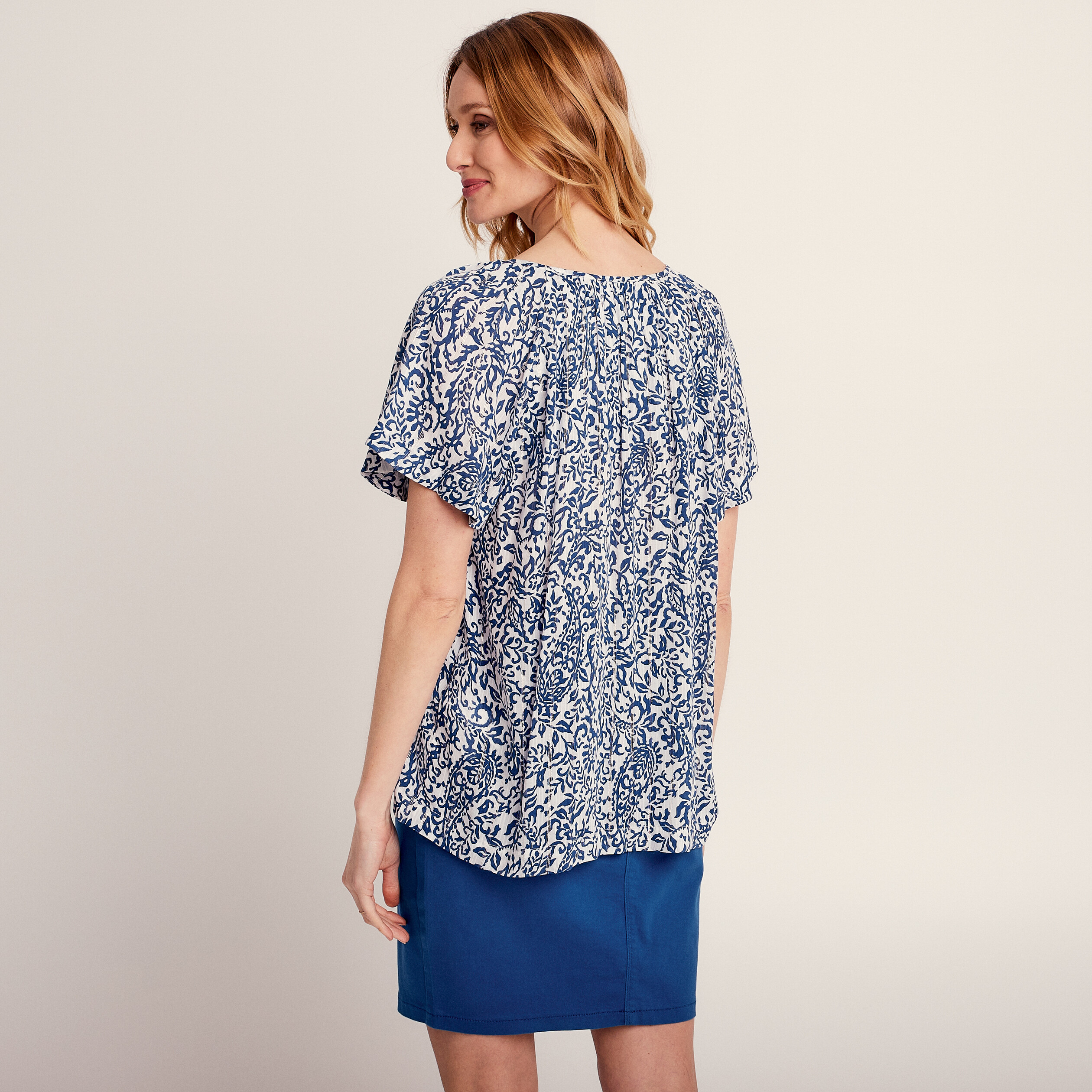 blouse manches courtes blanc femme Blouse manches courtes blanc femme