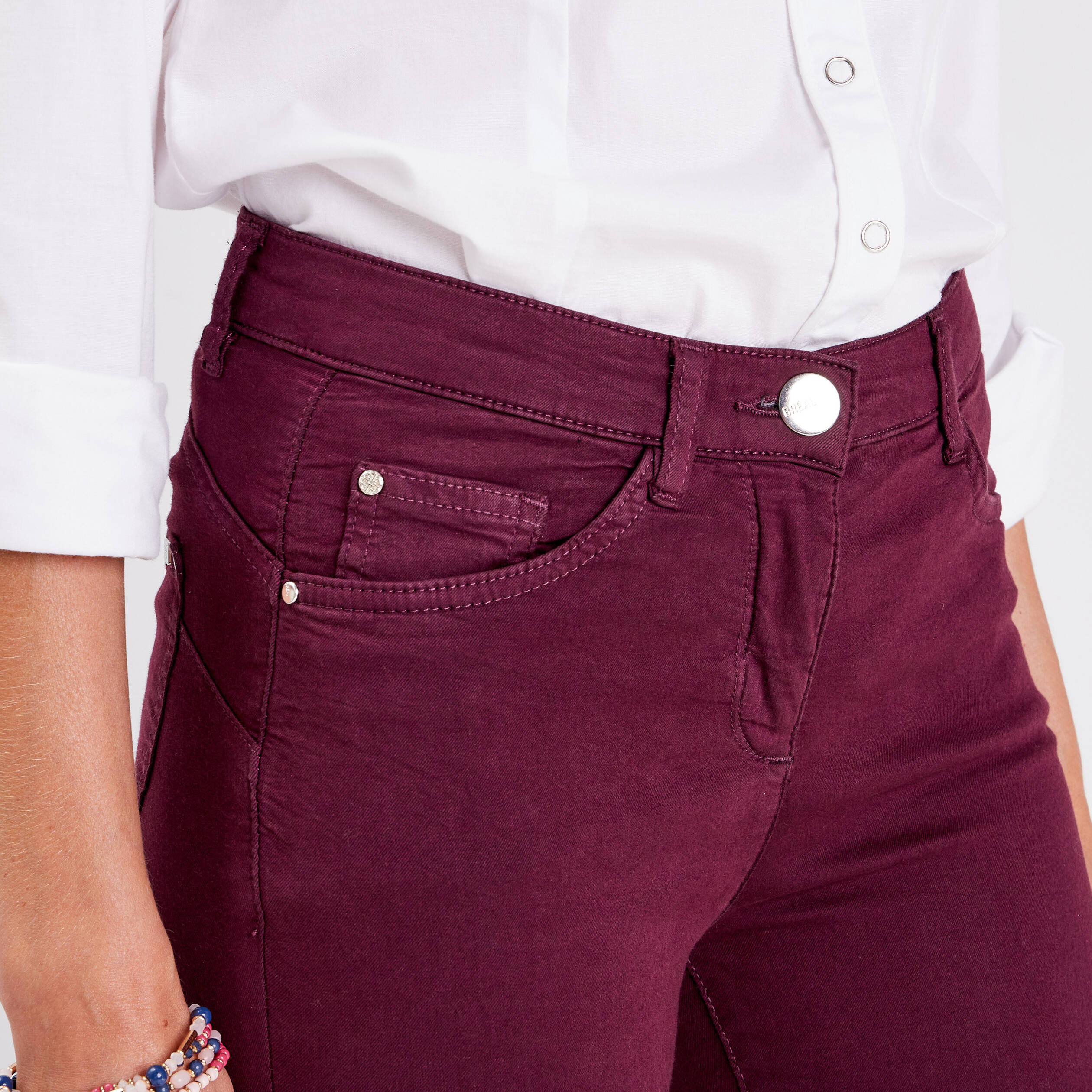 Pantalon prune femme deals