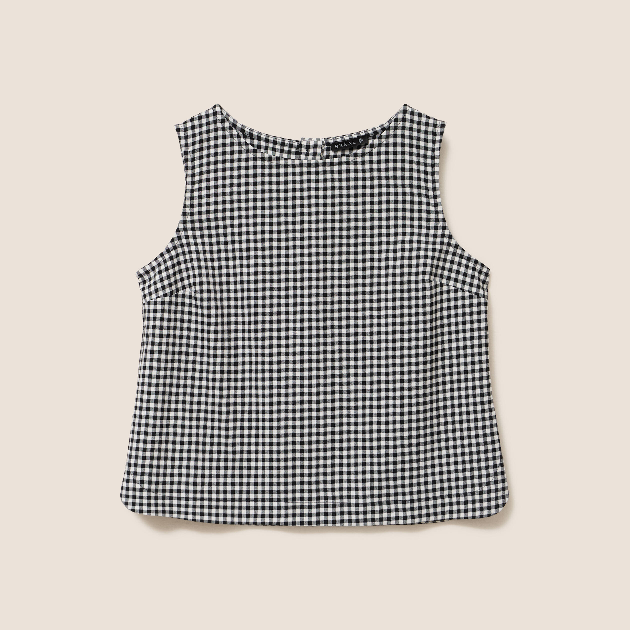Blouse courte col bateau noir femme