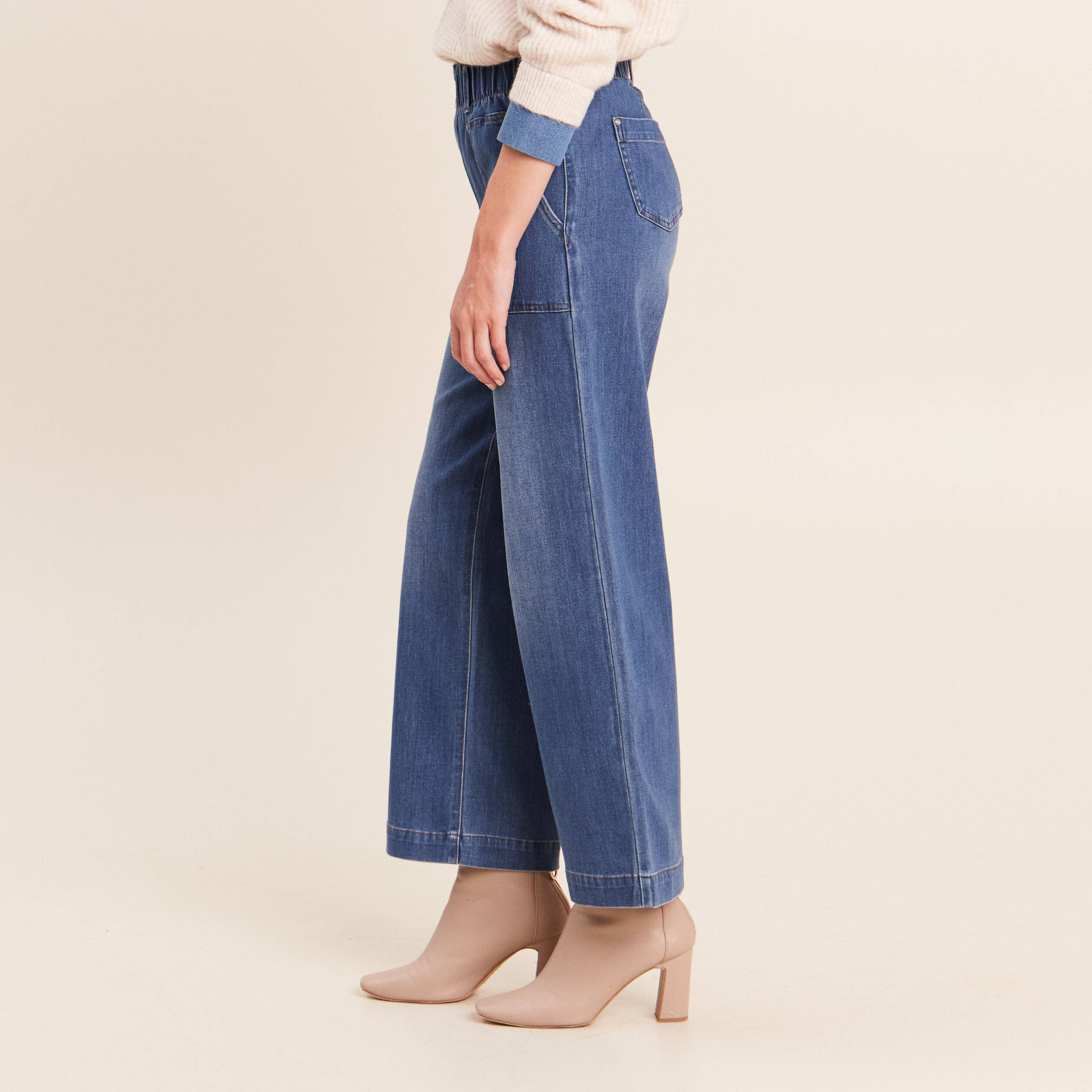 Jean denim denim stone femme