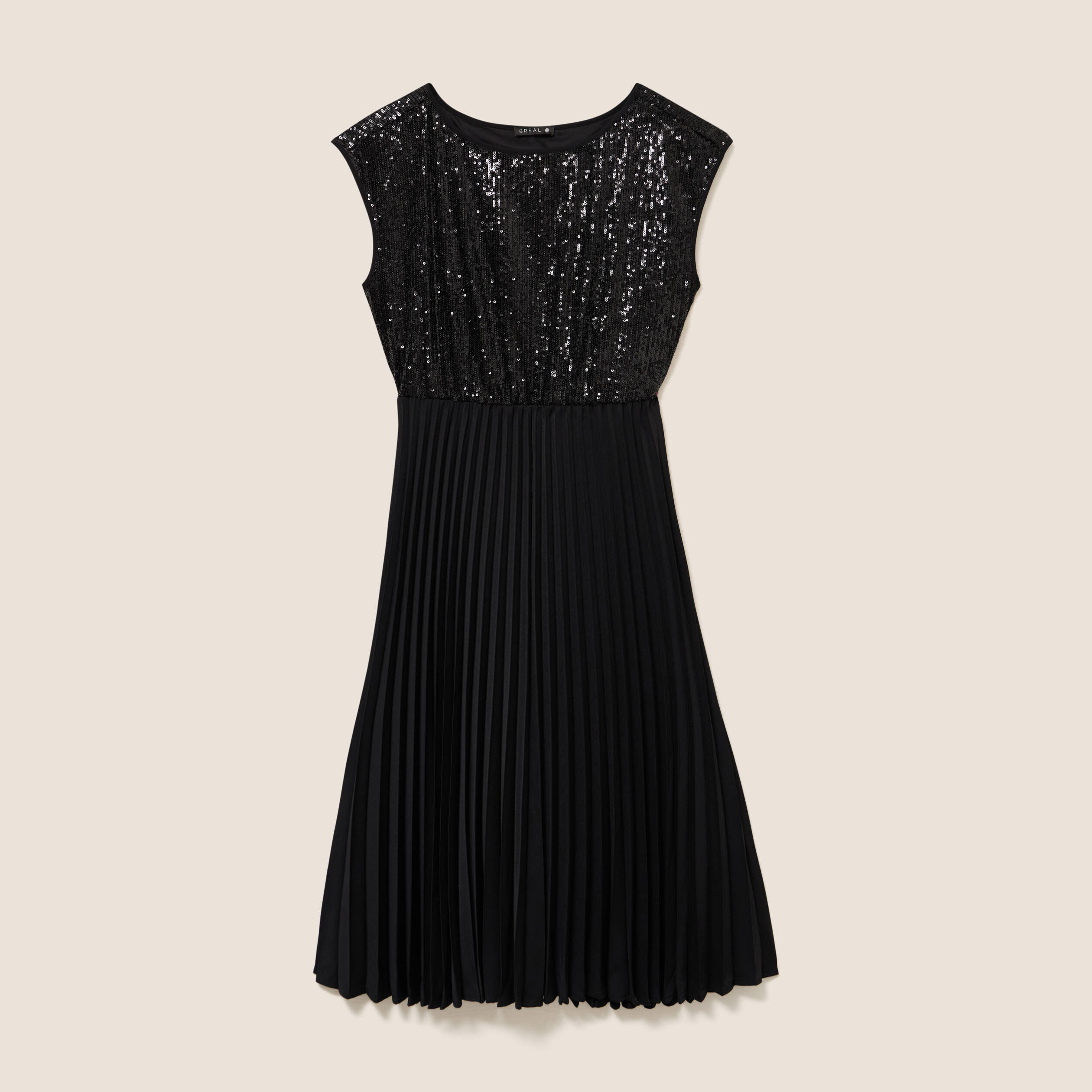 Robe midi &eacute;vas&eacute;e noir femme