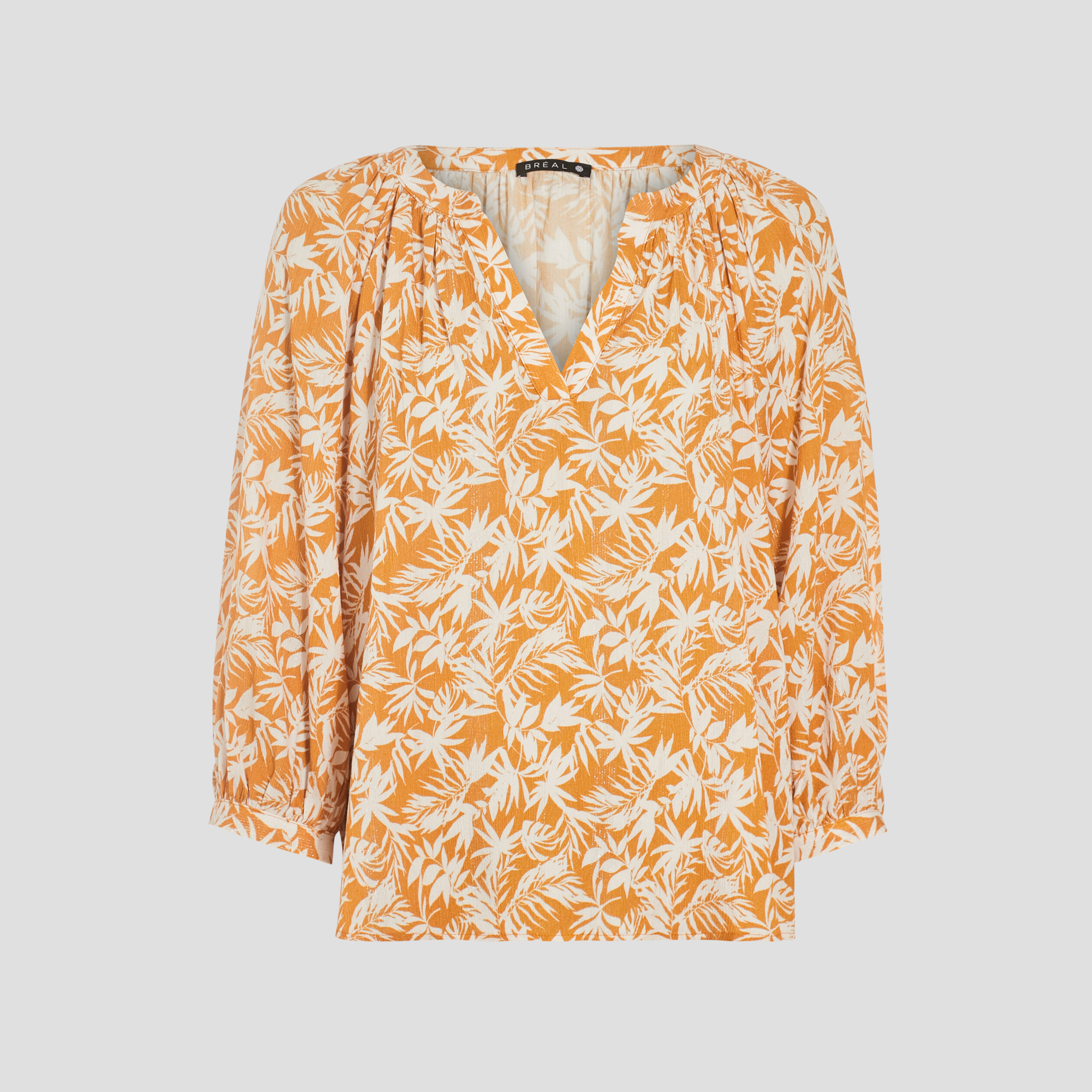 blouse manches 34 jaune femme Blouse manches 3/4 jaune femme