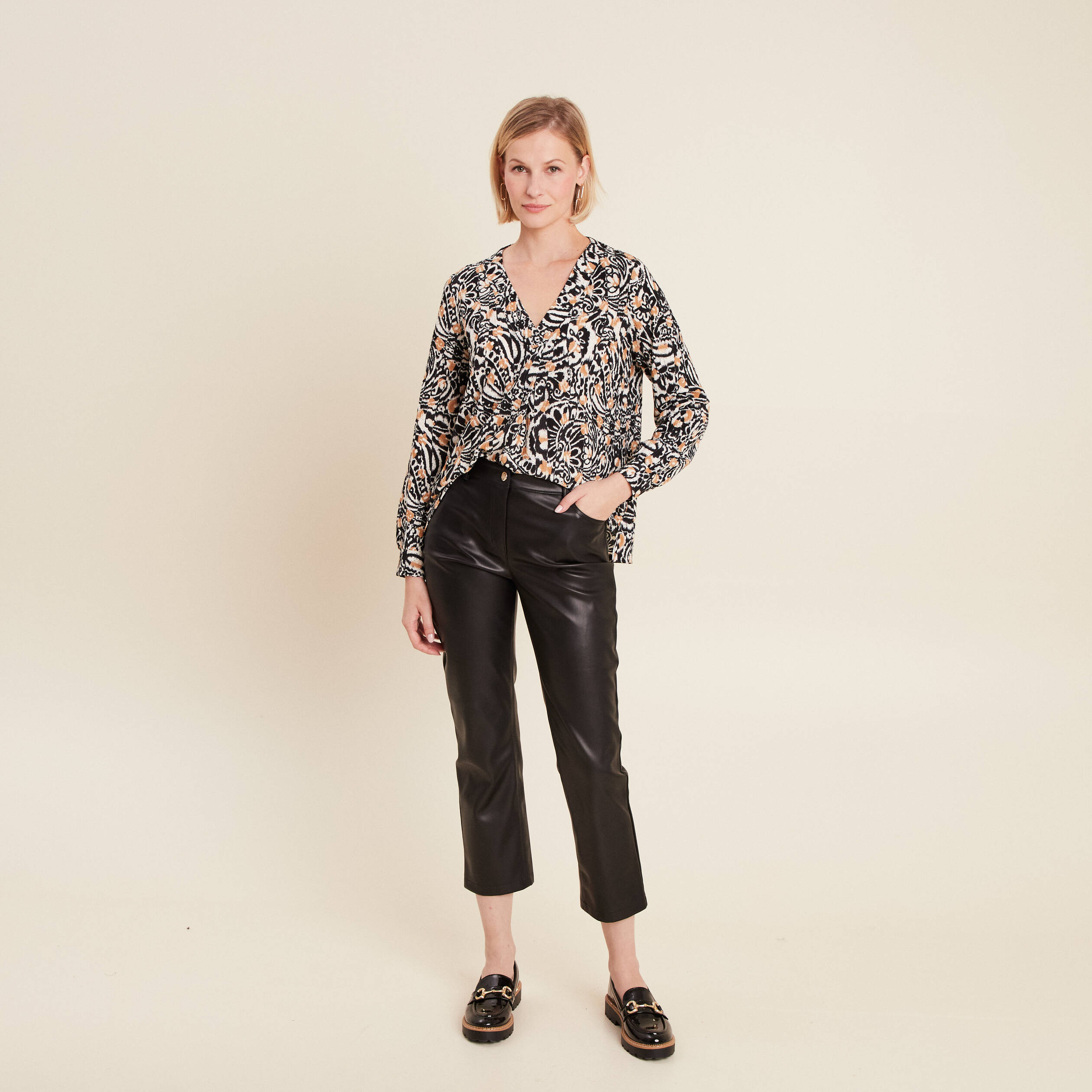 blouse manches longues camel femme Blouse manches longues camel femme