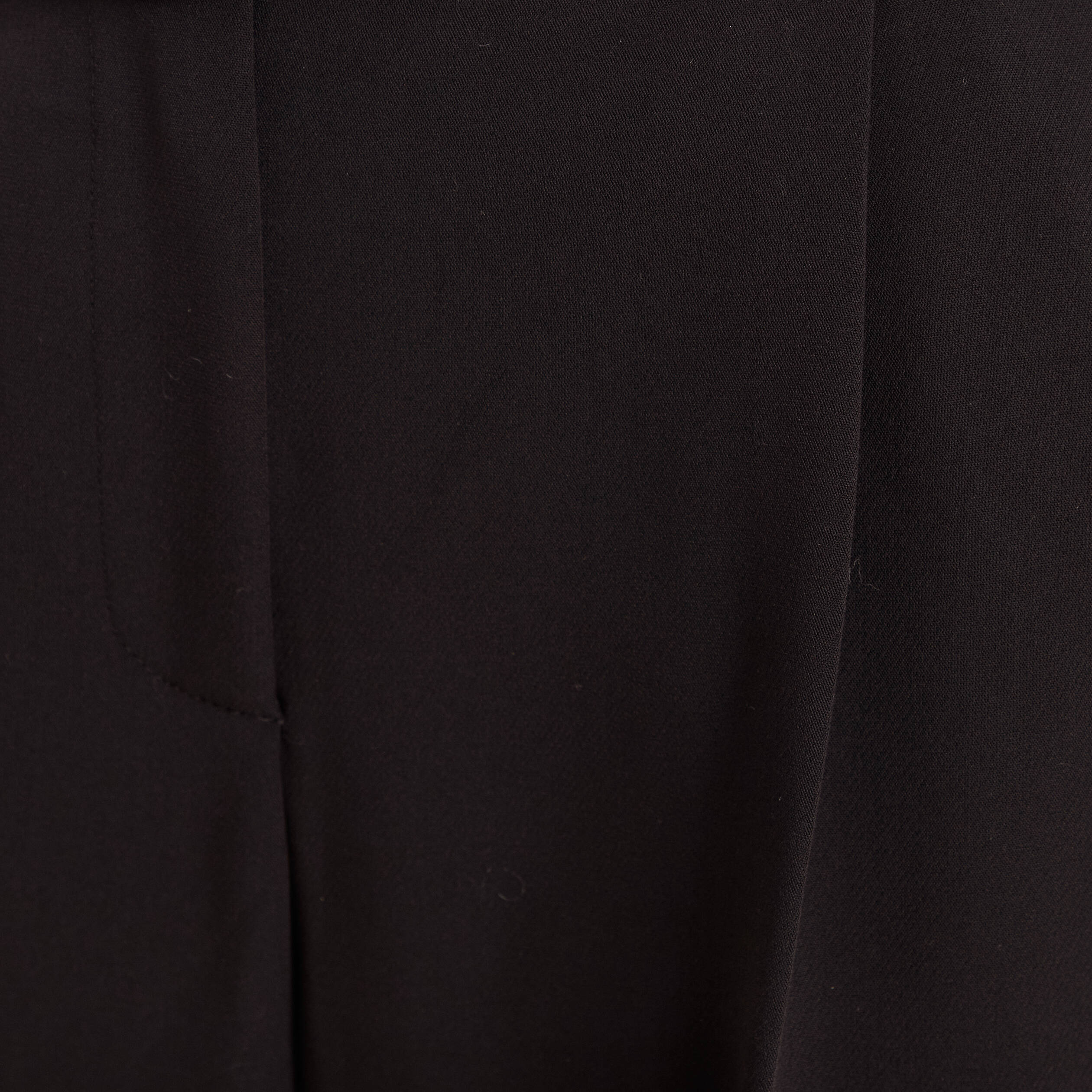 Pantalon droit 7/8&egrave;me taille haute noir femme