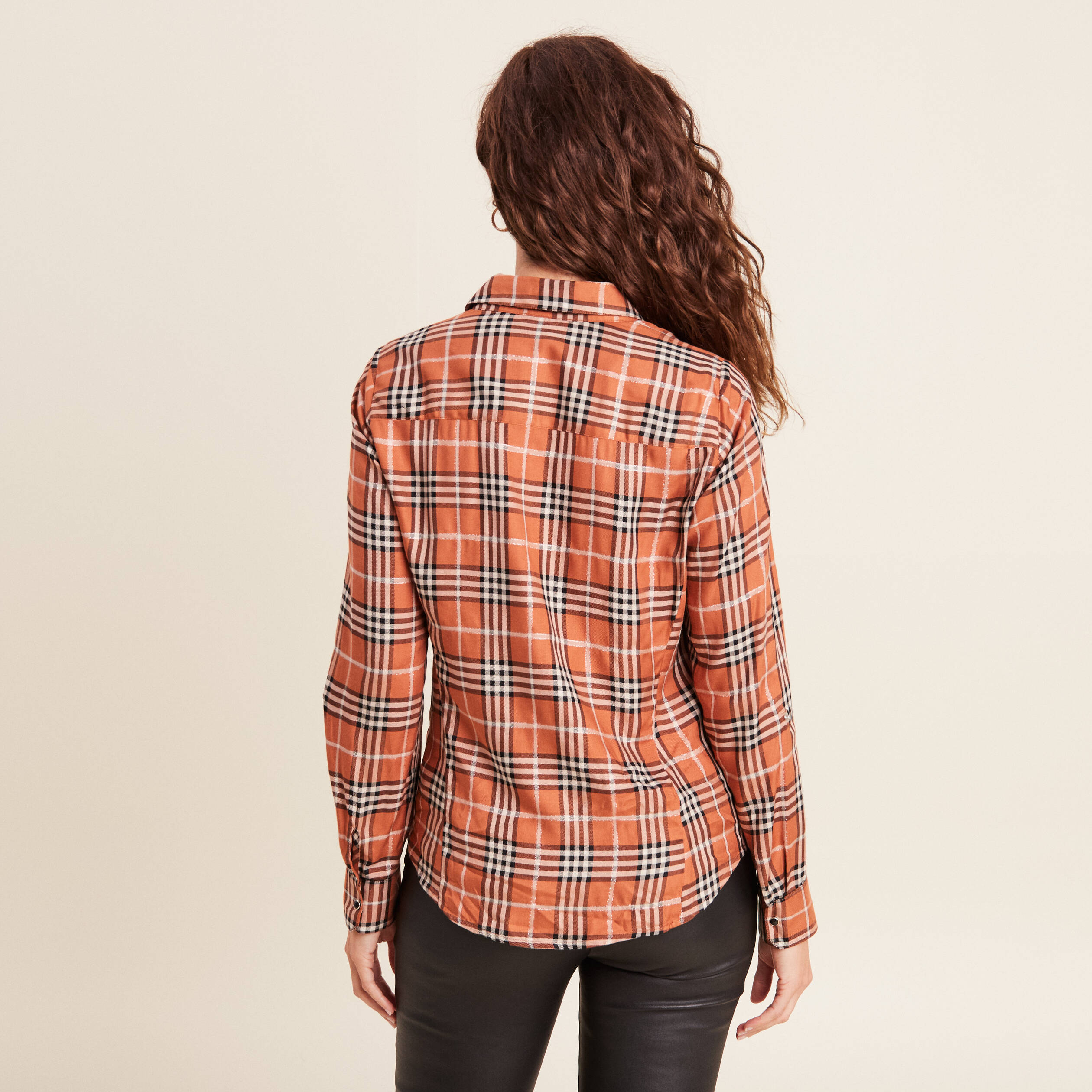 chemise manches longues orange femme Chemise manches longues orange femme