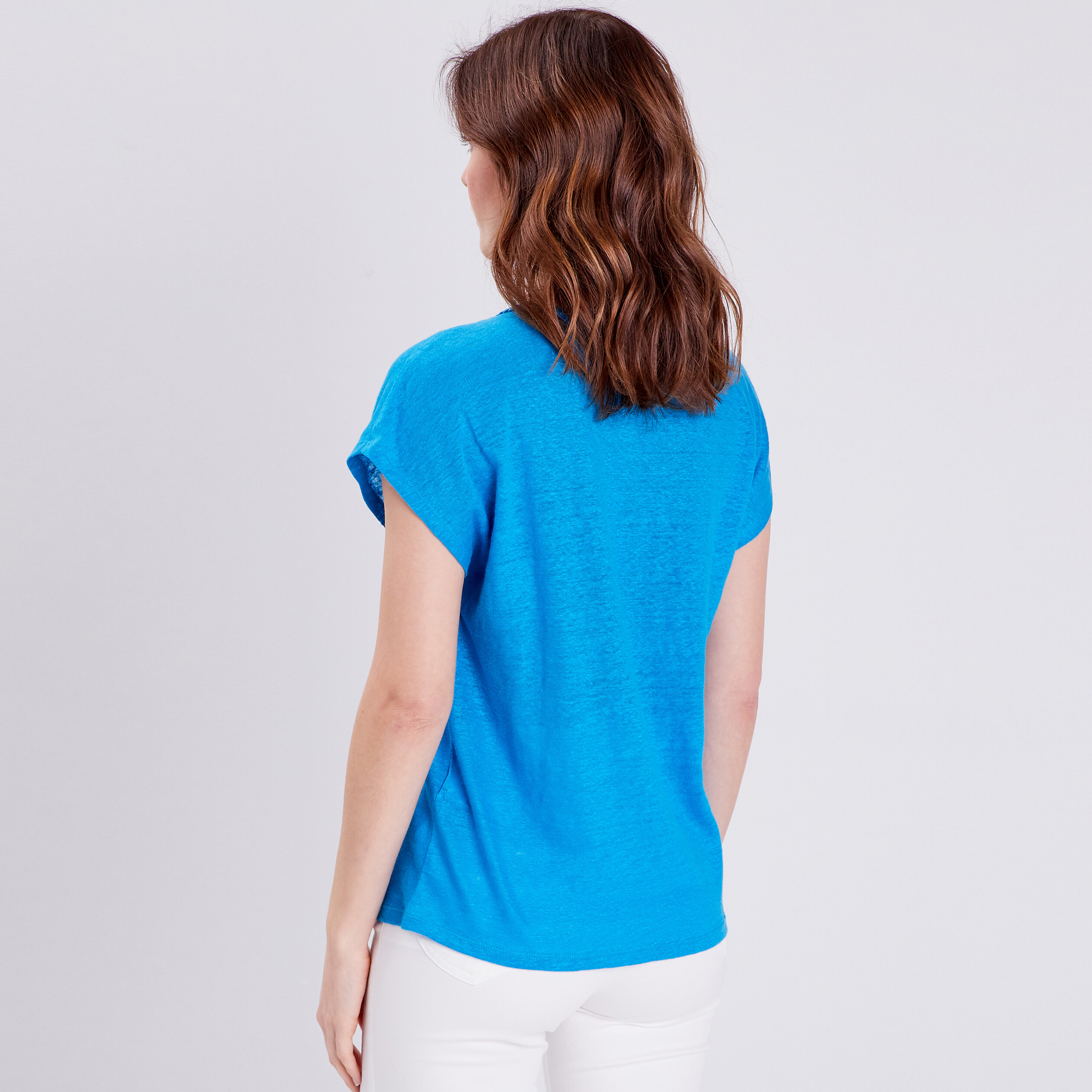 t shirt manches courtes bleu femme T-shirt manches courtes bleu femme