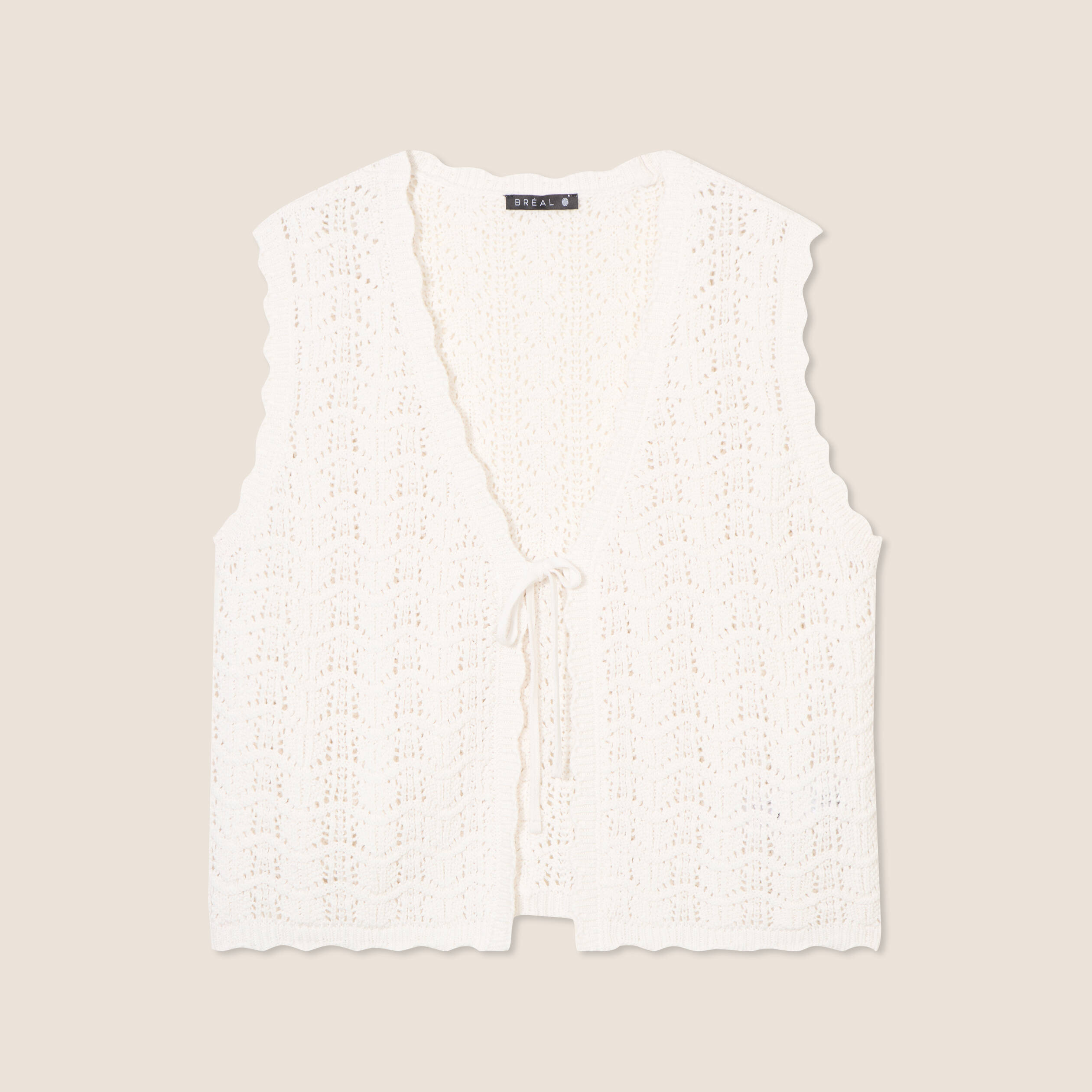 Gilet sans manches blanc femme