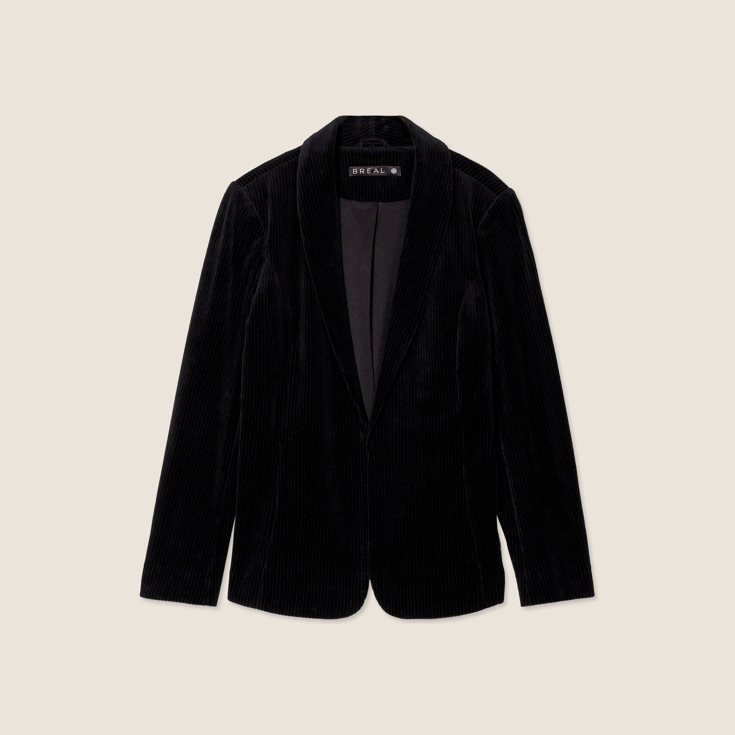 Veste tailleur velours noir femme